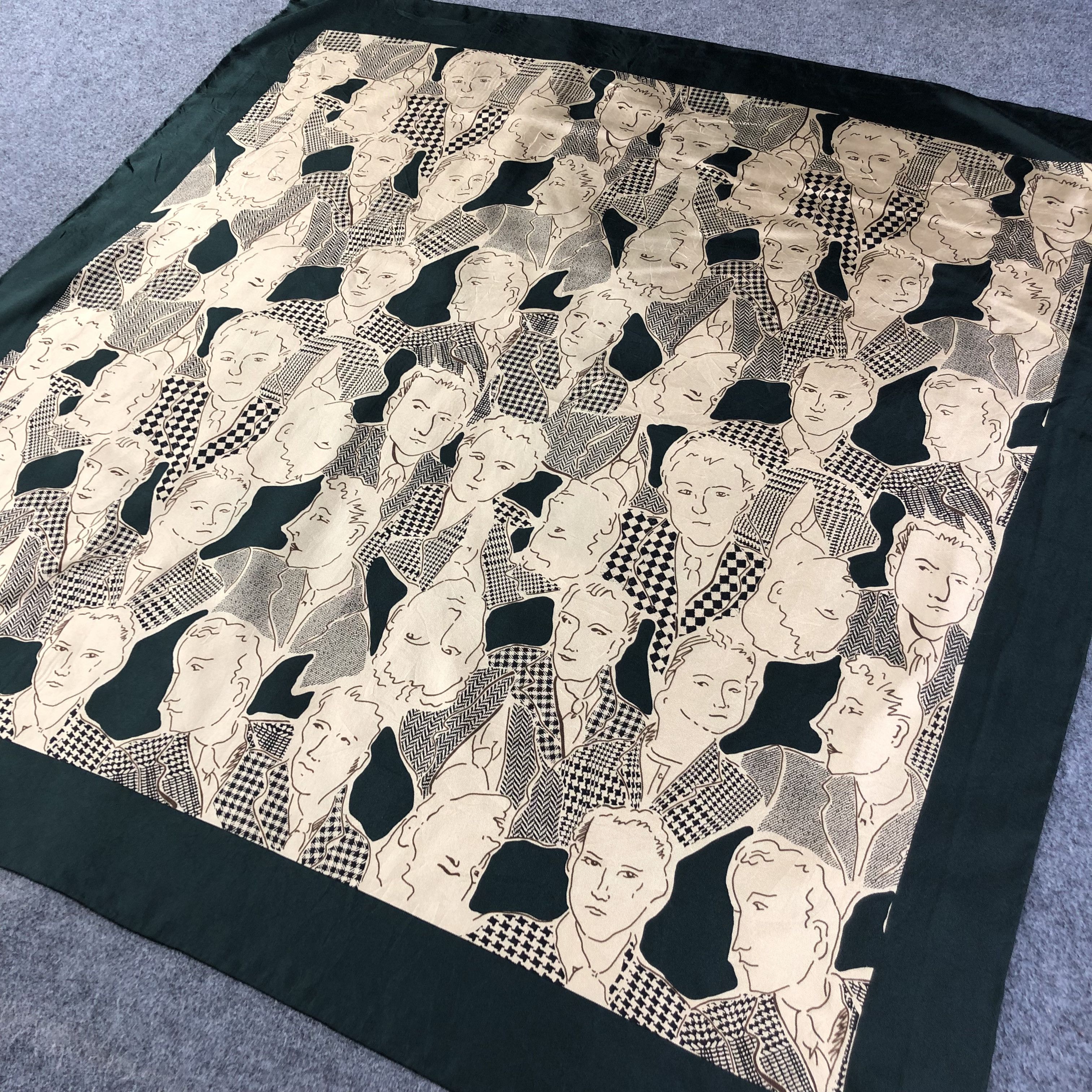 Japanese Brand Luxury Design Hand Rolled Silk Scarf M556 Size ONE SIZE - 2 Thumbnail