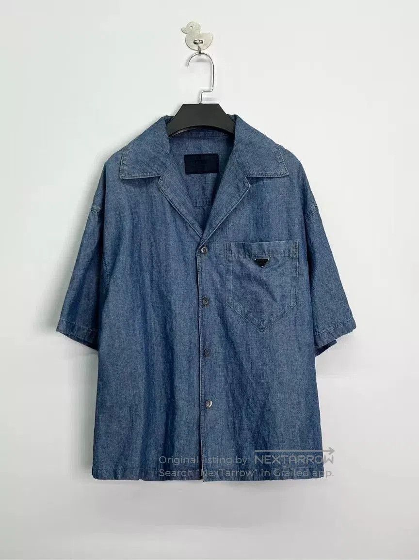 Prada Prada Denim Triangle Logo Short. Size US M / EU 48-50 / 2 - 1 Thumbnail