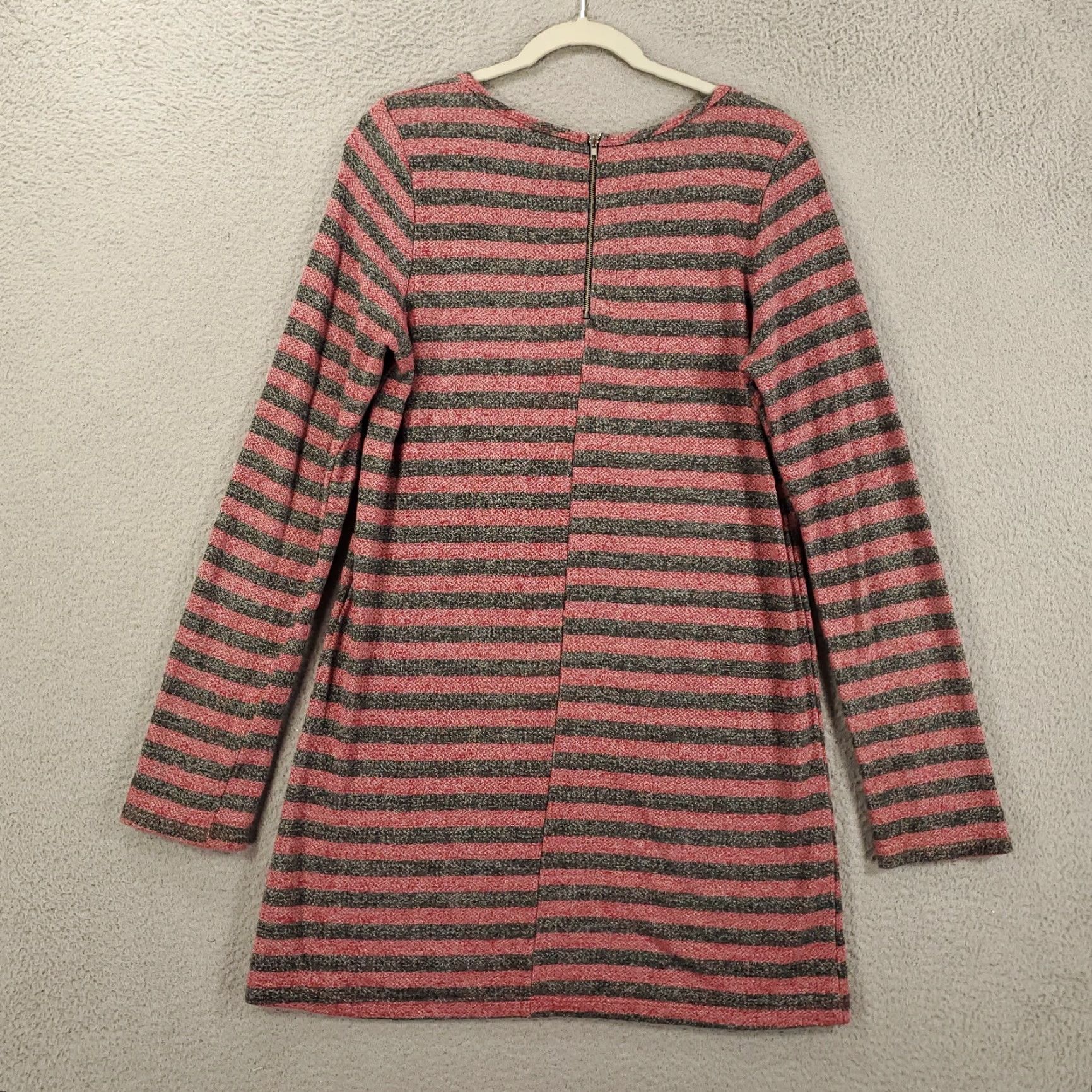 Vintage Womens Dress Large L Red Black Striped Knit Zip Back Tunic Top Sweater Size L / US 10 / IT 46 - 7 Thumbnail