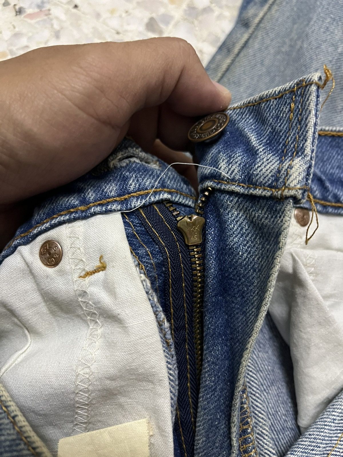 Levi's Vintage 90s Levi’s 517 distressed denim bootcut Size US 28 / EU 44 - 9 Thumbnail