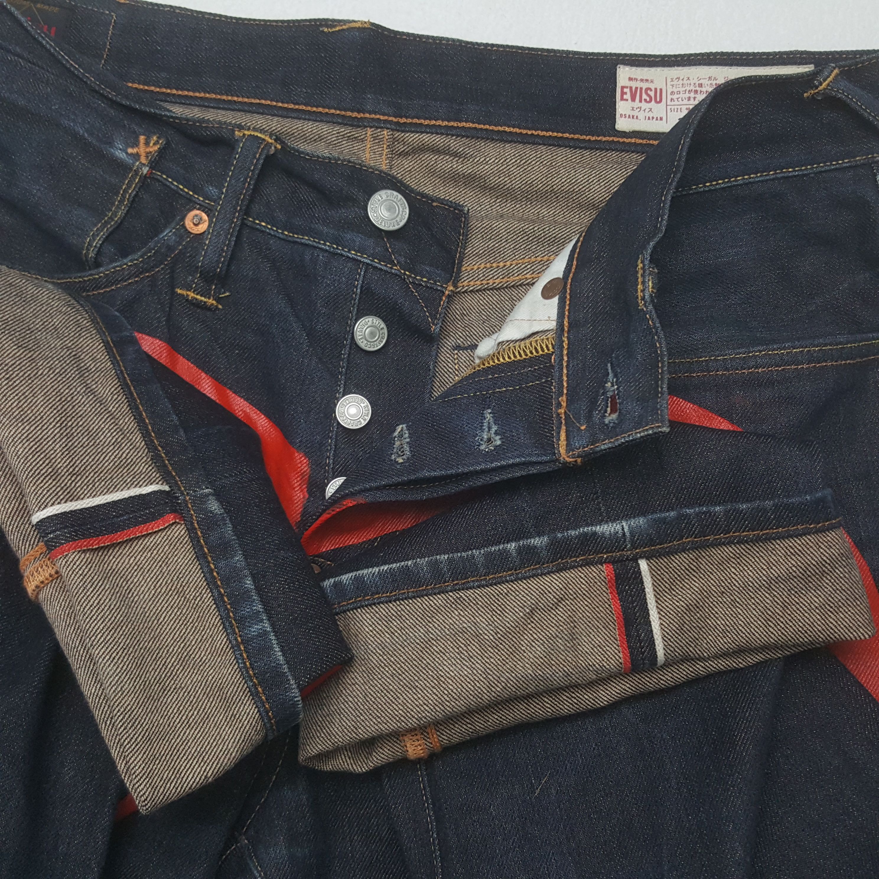 Evisu × Japanese Brand × Vintage Vintage Evisu Japanese Brand Daicock Custom Art Denim Jeans Size US 33 - 14 Thumbnail