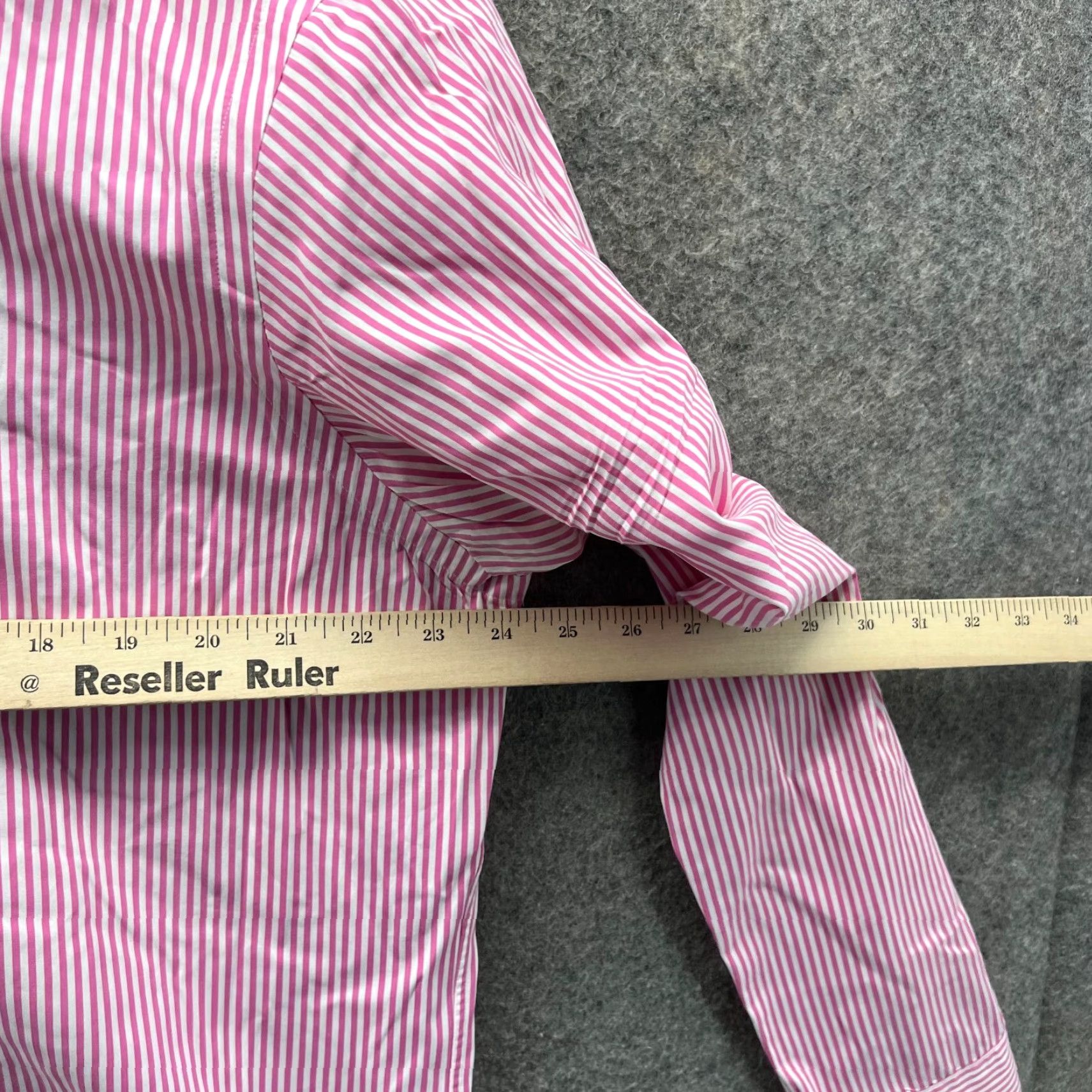 Polo Ralph Lauren VINTAGE Polo Ralph Lauren Shirt Mens XL Pink White Stripes Custom Fit Pony Oxford Size US XL / EU 56 / 4 - 4 Thumbnail