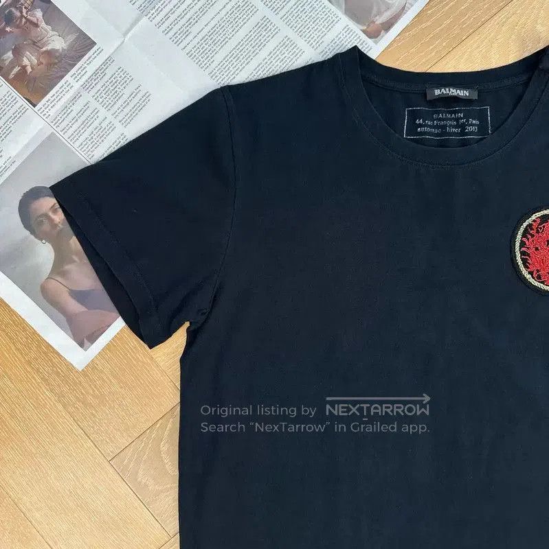 Balmain Balmain Black Men's T-Shirt with Logo . Size US M / EU 48-50 / 2 - 2 Thumbnail