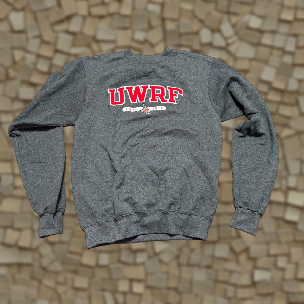 Champion Champion Sweater, Men's Small, Gray Red White, Crew Neck, UWRF Est. 1874, Logo, Pullover, Regular, Fall Winter Spring Summer, Knit, Shirt, Mens Size US S / EU 44-46 / 1 - 1 Thumbnail