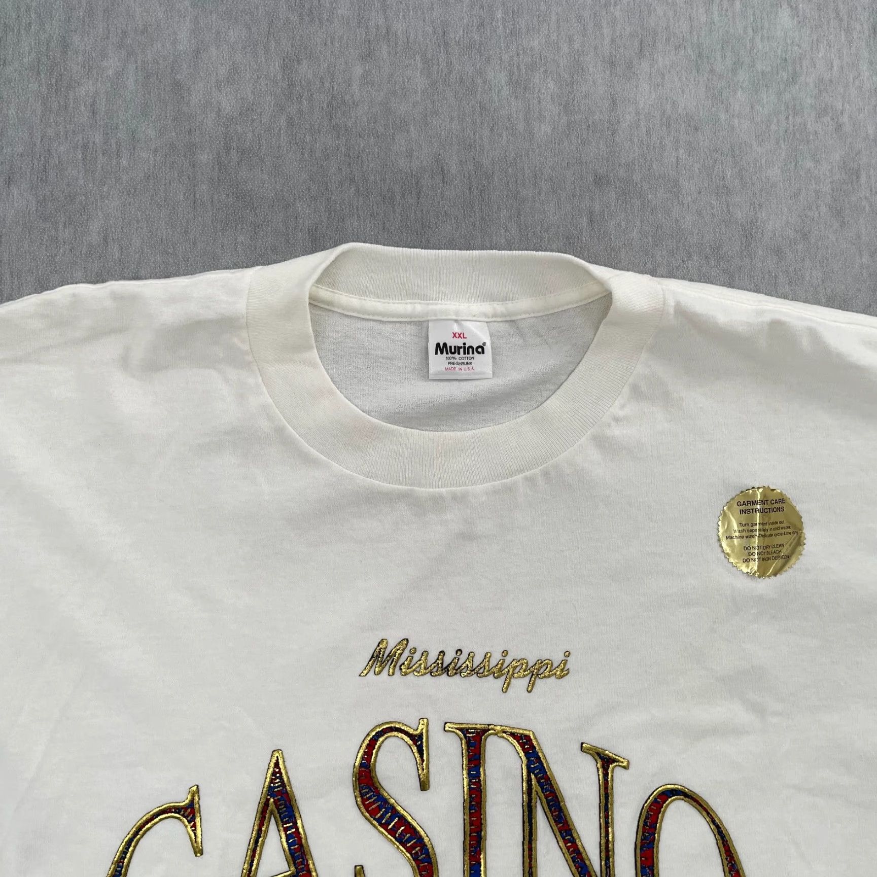 Vintage VINTAGE Mississippi Casino Golf Coast T-Shirt Adult 2XL White Graphic Men 90s Sports USA Size US XXL / EU 58 / 5 - 3 Thumbnail