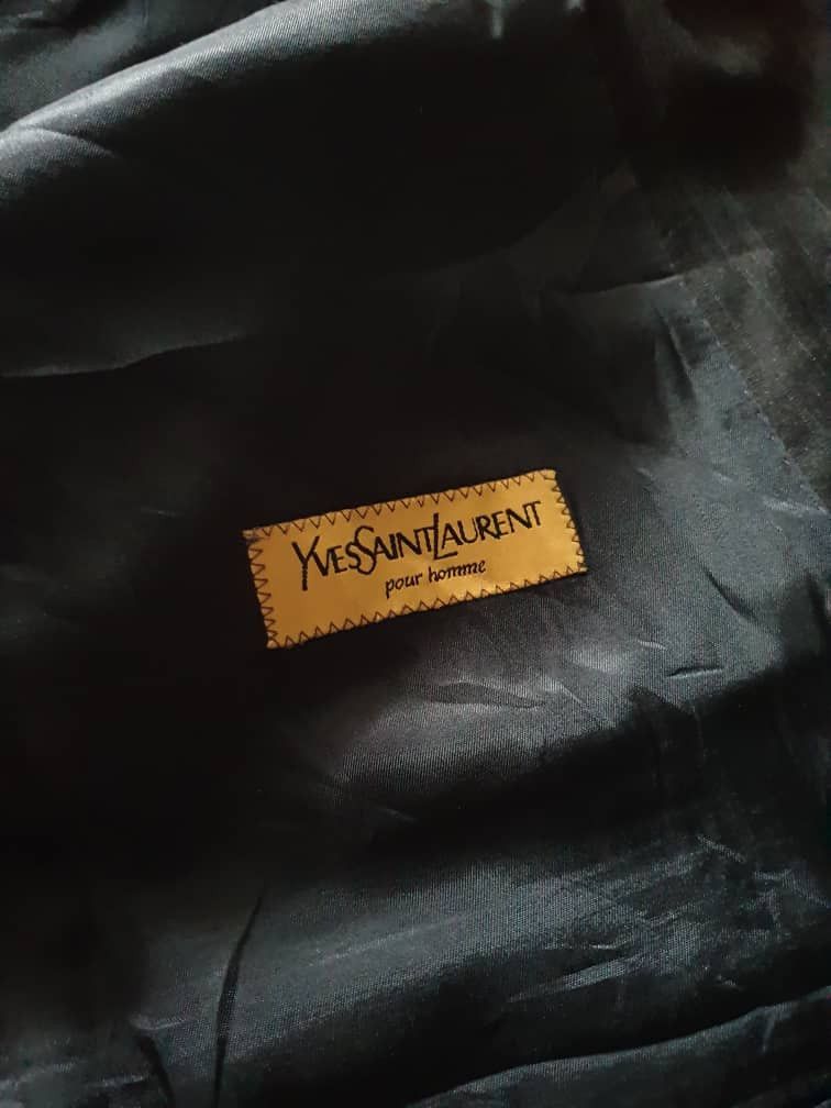 Yves Saint Laurent Yves Saint Laurent stripe blue coat Jacket Size US L / EU 52-54 / 3 - 2 Thumbnail