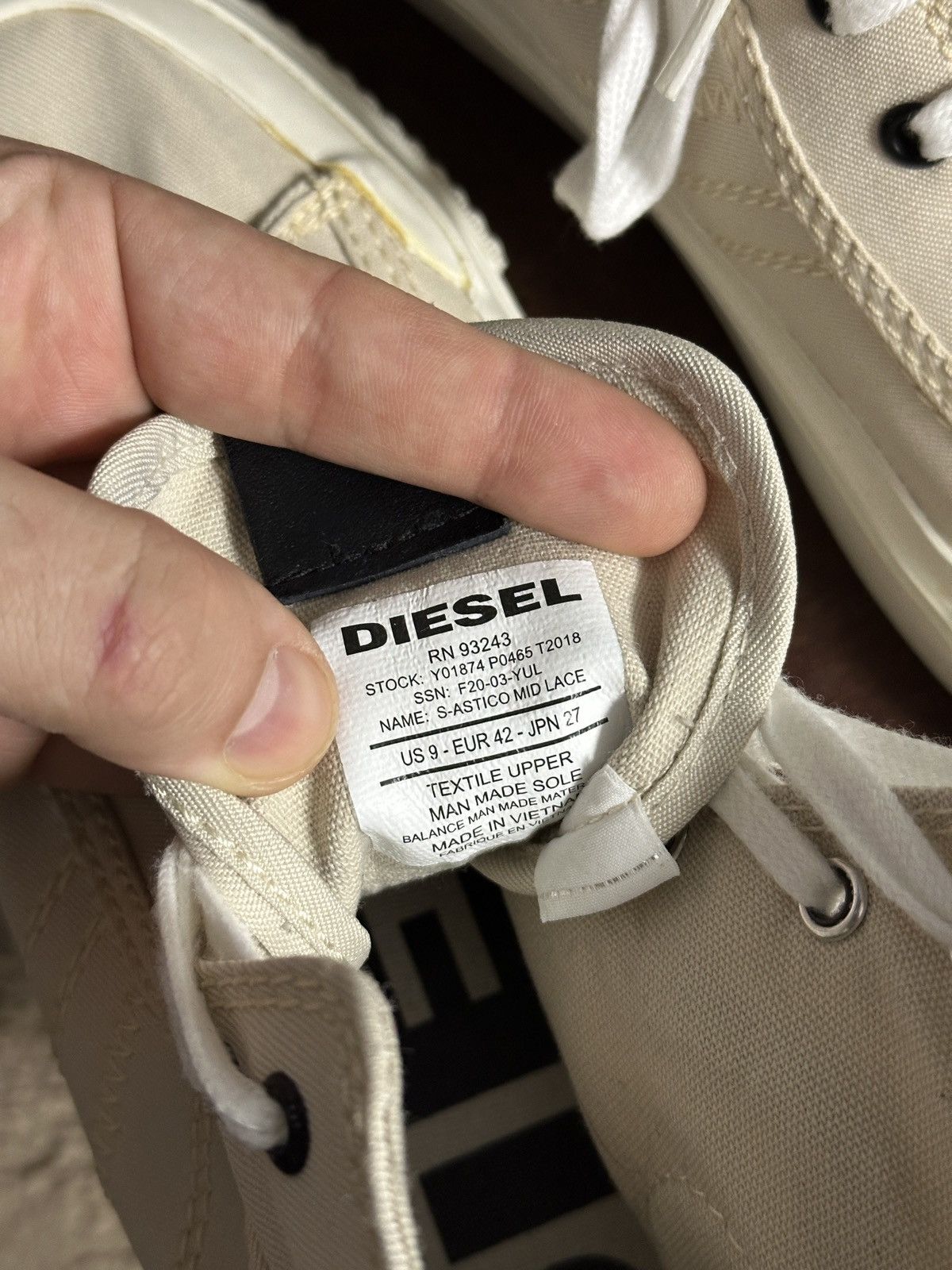 Diesel Rare Luxury Hi Top Sneakers Diesel Punk Logo Size US 9 / EU 42 - 10 Thumbnail