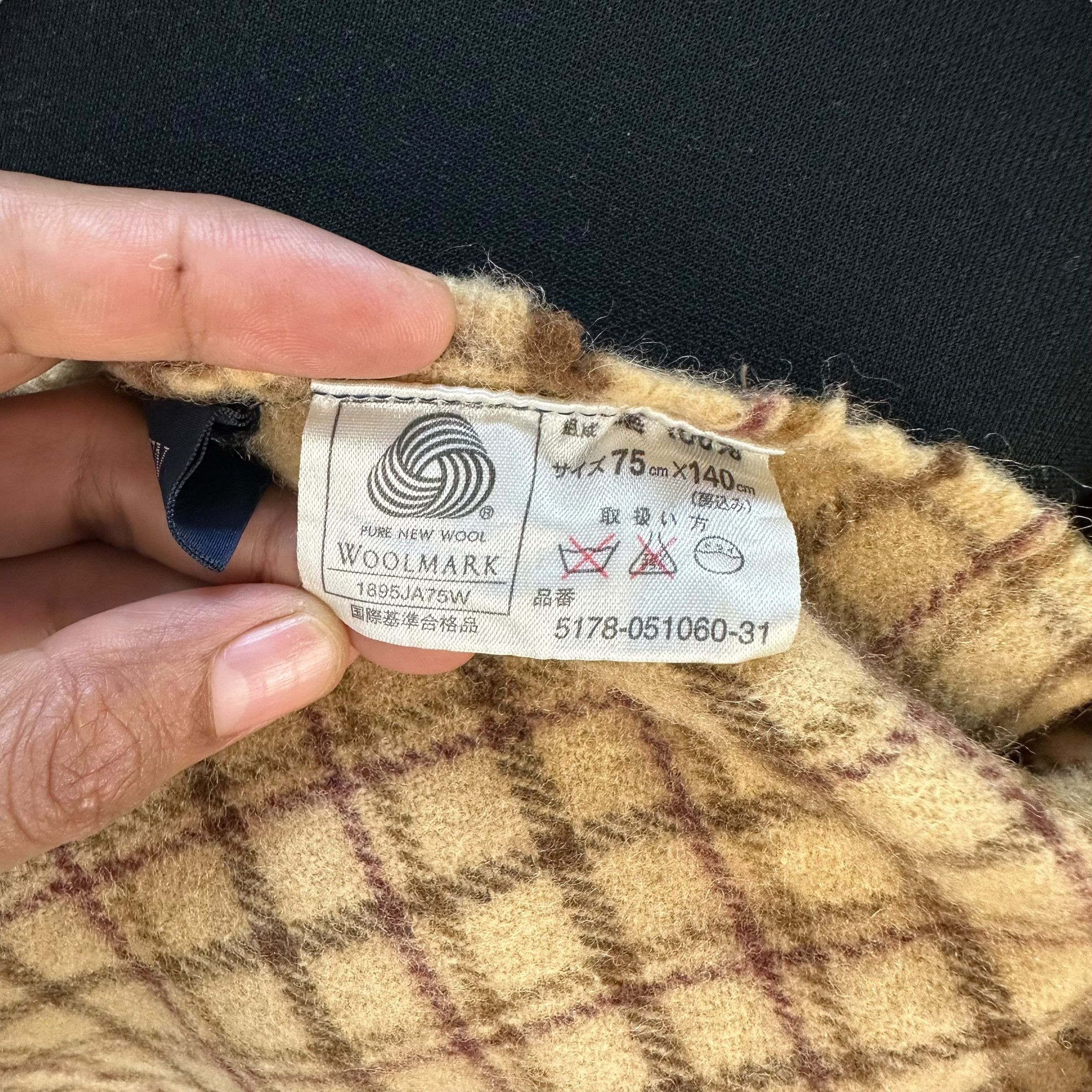 Ralph Lauren Vintage 90's RALPH LAUREN Wool Check Scarf #A76-1825 Size ONE SIZE - 4 Thumbnail