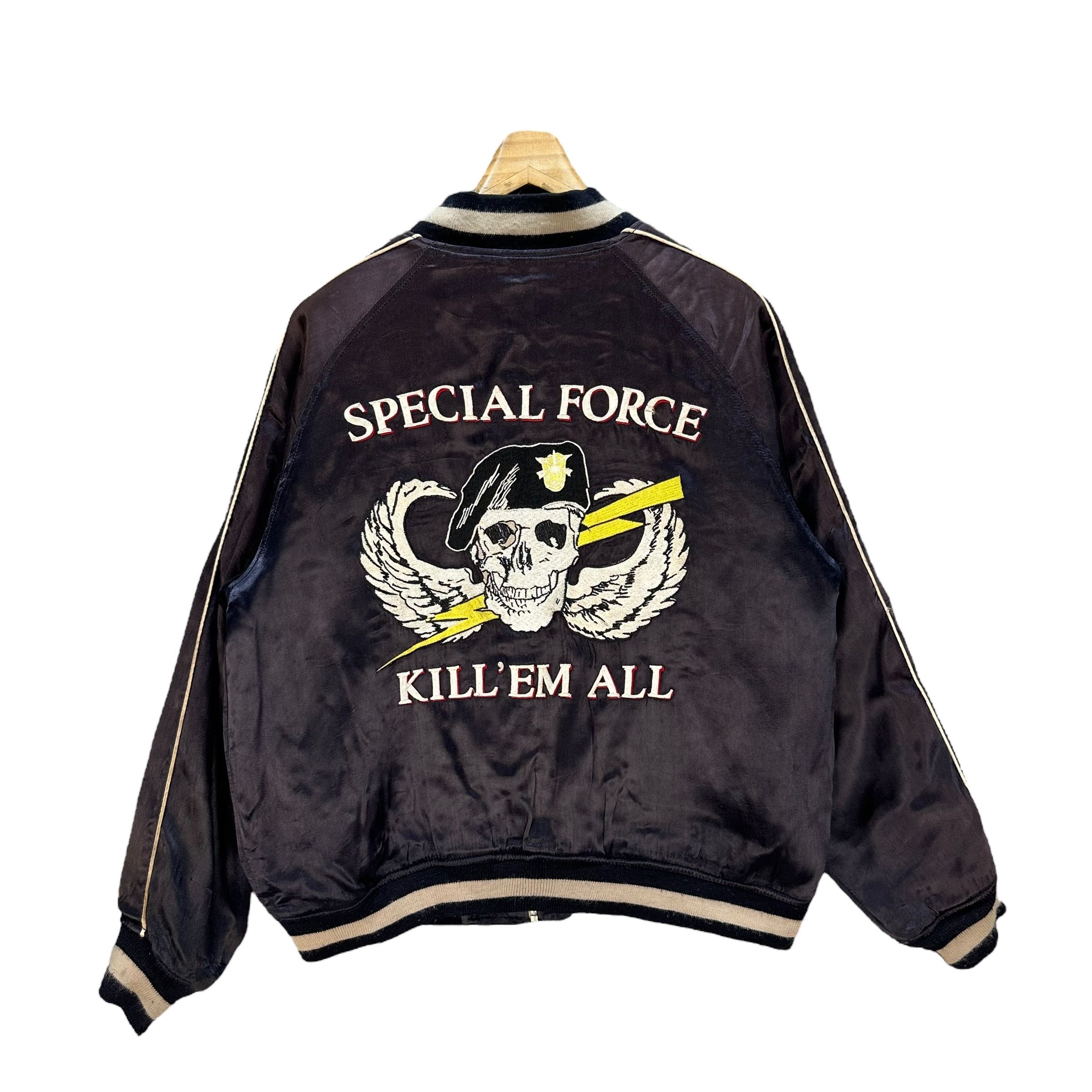 Vintage HOUSTON JAPAN Air Division Special Force Sukajan #A56-1293 Size US L / EU 52-54 / 3 - 1 Thumbnail