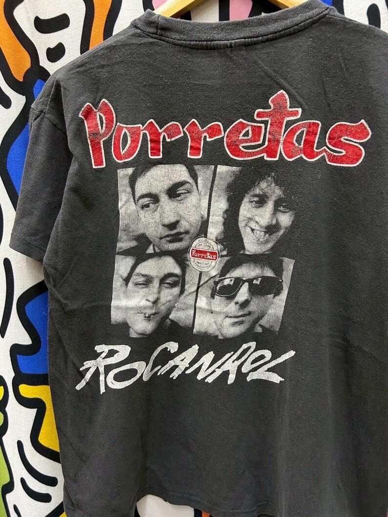 Vintage Vintage 90s Porretas Band tshirt size M Size US M / EU 48-50 / 2 - 1 Thumbnail