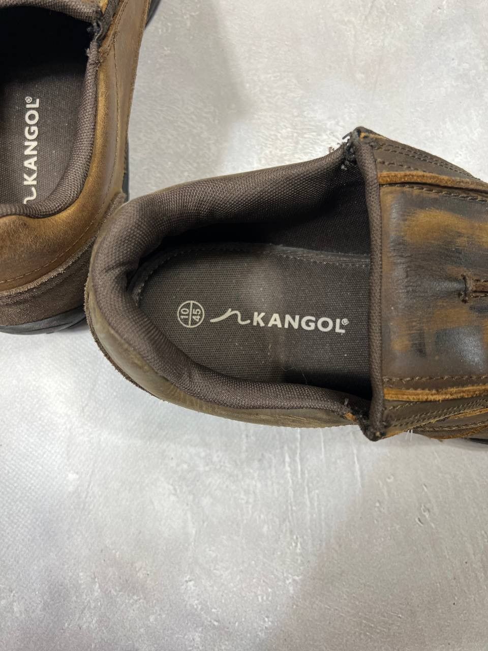 Kangol × Vintage Vintage Kangol Brown Distressed Shoes Size US 11.5 / EU 44-45 - 9 Thumbnail