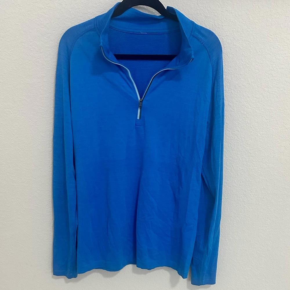 Lululemon Lululemon Men’s 1/2 Half Zip Long Sleeve Shirt Medium Blue Size US M / EU 48-50 / 2 - 3 Thumbnail