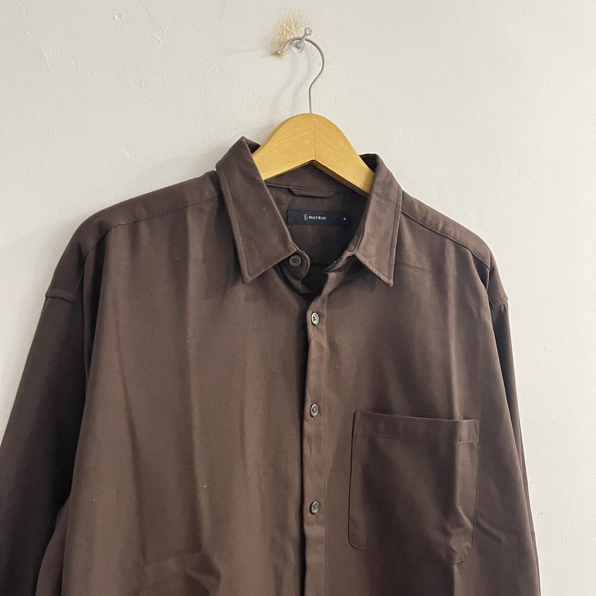 Japanese Brand Rageblue LS Brown Button Up Size US M / EU 48-50 / 2 - 3 Thumbnail