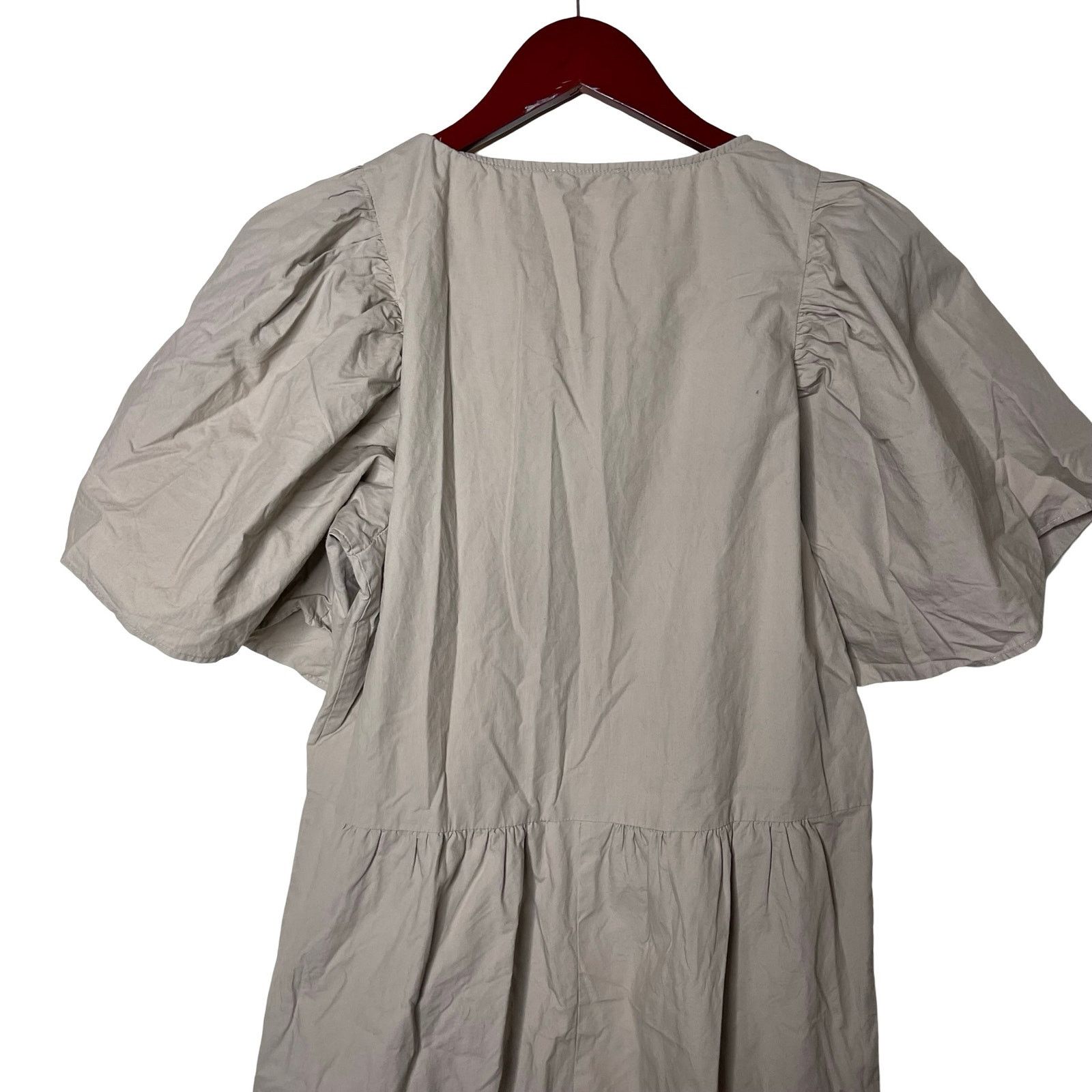 Other Masscob Poplin Puff-Sleeve Jumpsuit - Nudeflesh sz 36 US S Size 26" / US 2 / IT 38 - 6 Thumbnail