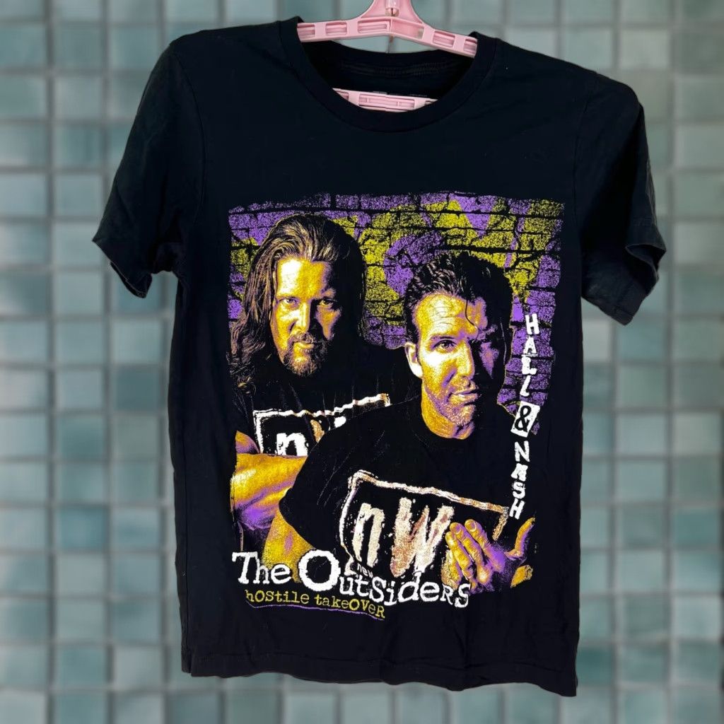 Vintage WWE The Outsiders T-Shirt Adult Medium Black Graphic Hall & Nash Mens Size US M / EU 48-50 / 2 - 1 Thumbnail