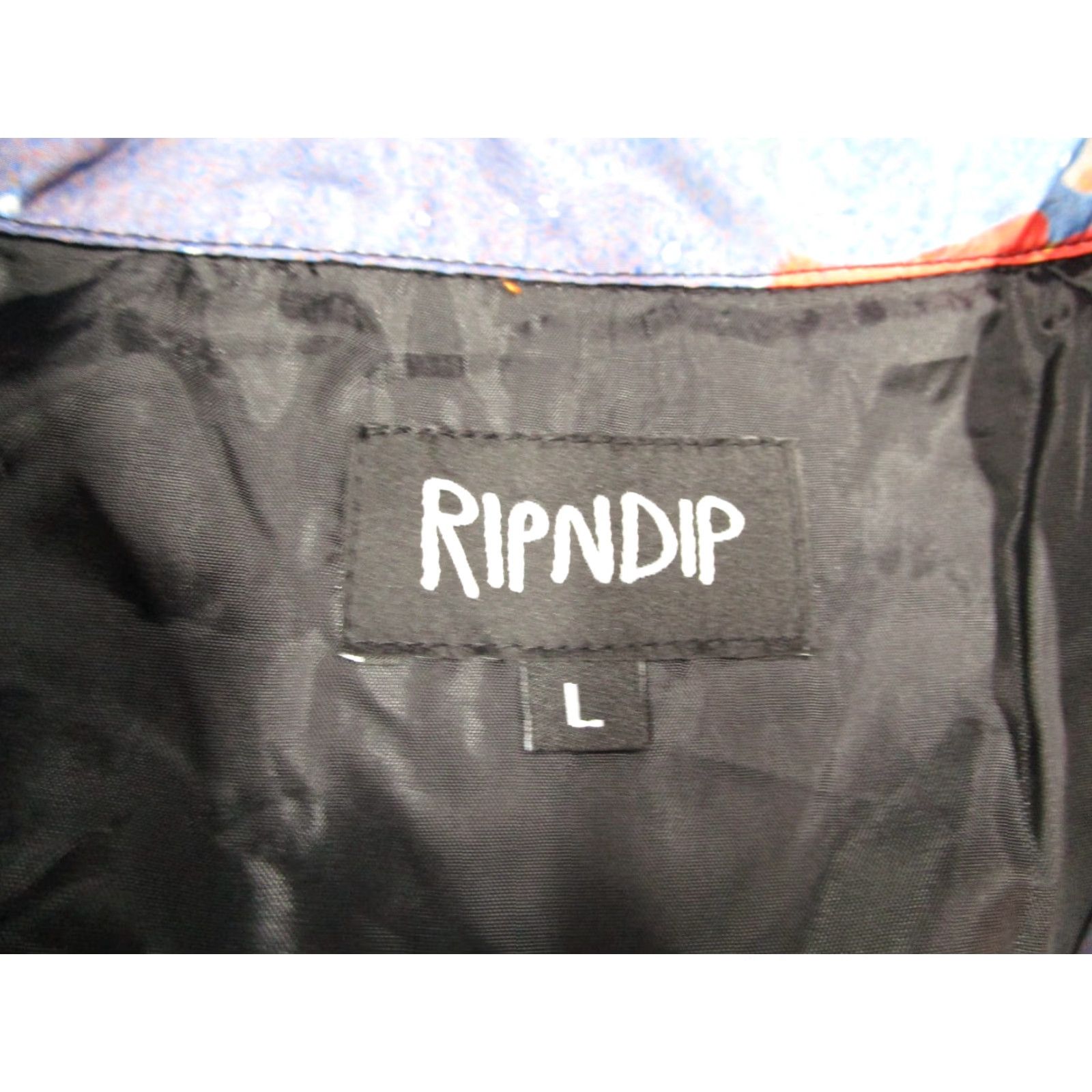 RIPNDIP RIPNDIP Jacket Mens Large Multicolor Snap Coach AOP Space Cat Galaxy 90s Hip Hop City Retro Geometric All Seasons Pockets Size US L / EU 52-54 / 3 - 2 Thumbnail