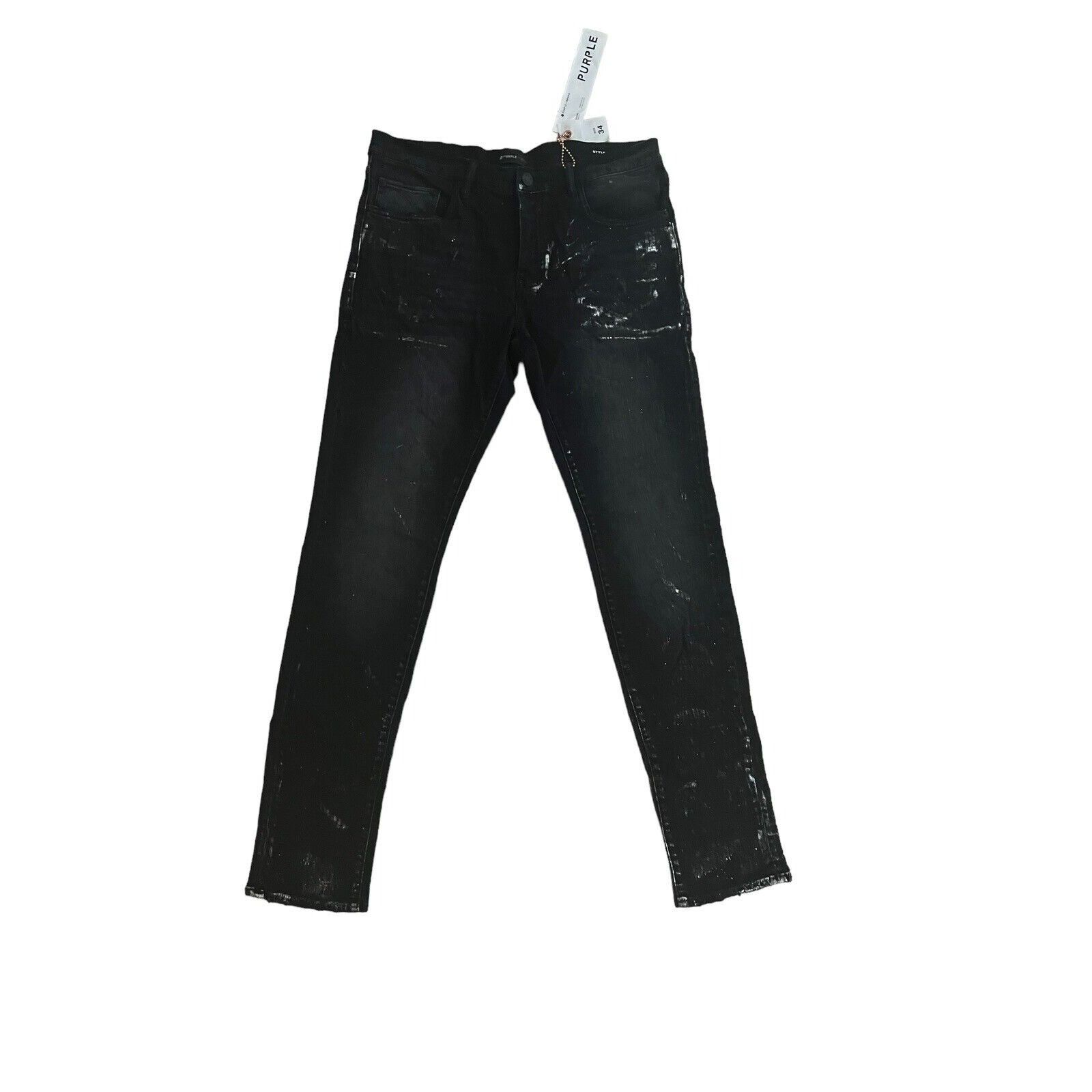 Purple Brand Jeans Mens Slim Fit P001 Black Size 34/32