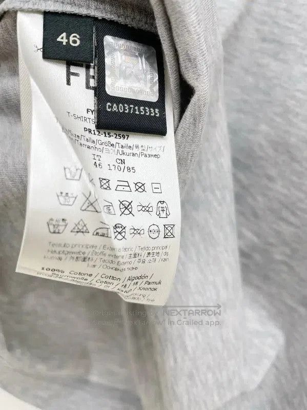 Fendi Fendi Gray Cotton Long Sleeve T-Shirt in XS . Size US XS / EU 42 / 0 - 5 Thumbnail