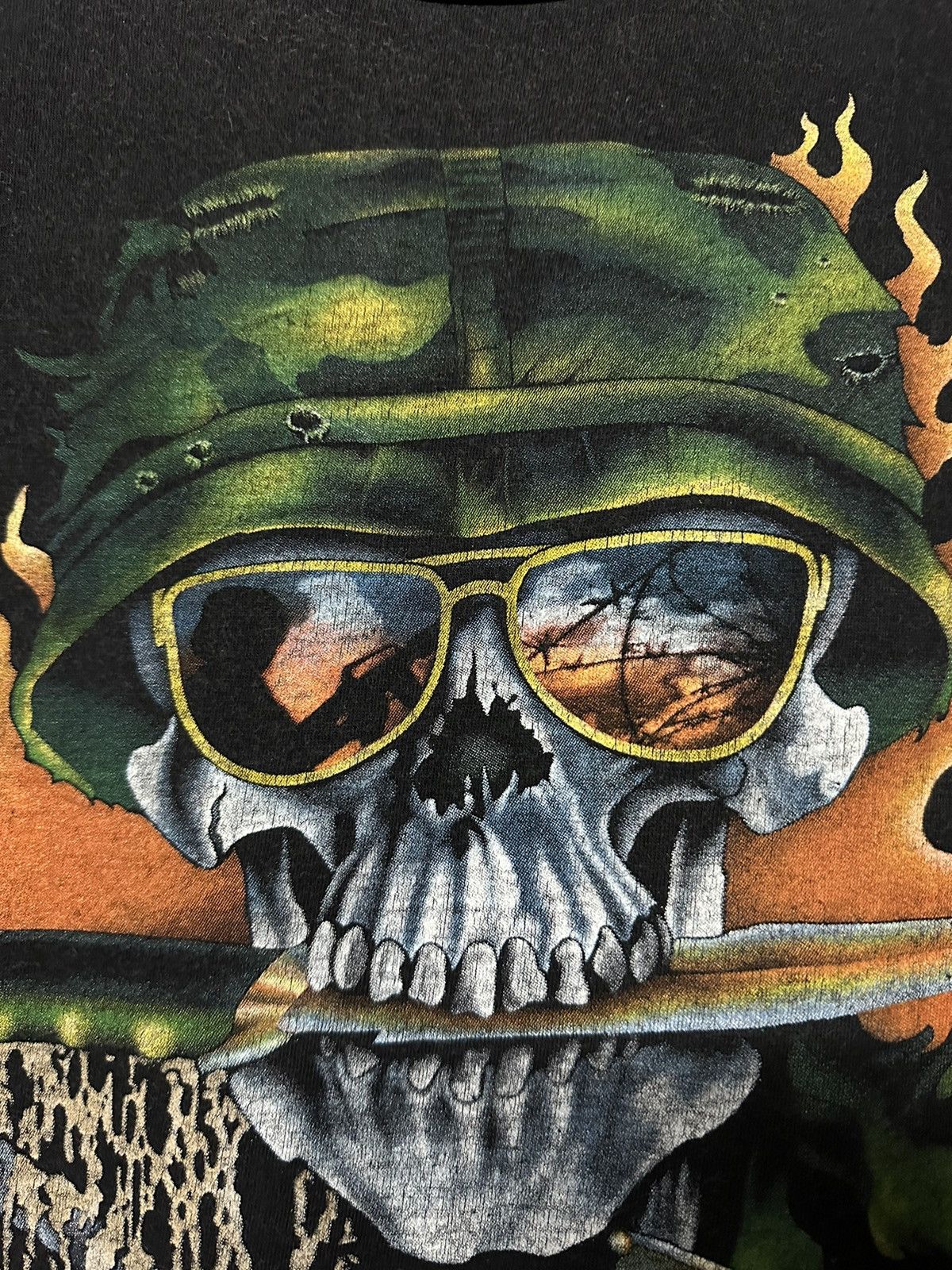 Vintage Vintage 90s Born To Kill Retreat Hee Horror Skull Faded Tee Size US XL / EU 56 / 4 - 4 Thumbnail