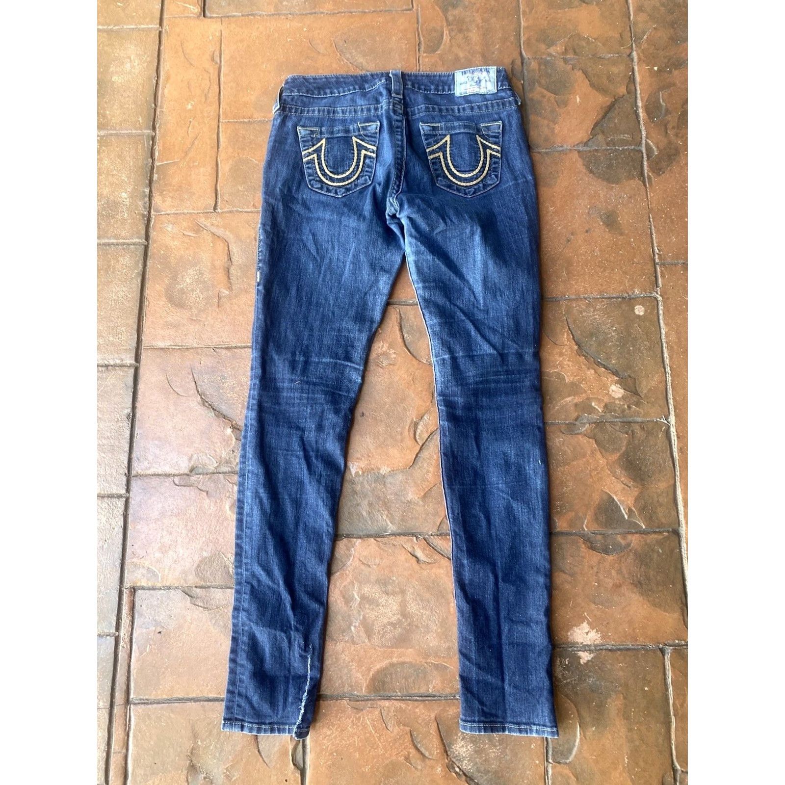 True Religion VINTAGE True Religion Jeans Low Rise Skinny Light Blue Women’s 28x31.5 80s 90s Denim Blue Slim Womens Size 28" / US 6 / IT 42 - 3 Thumbnail