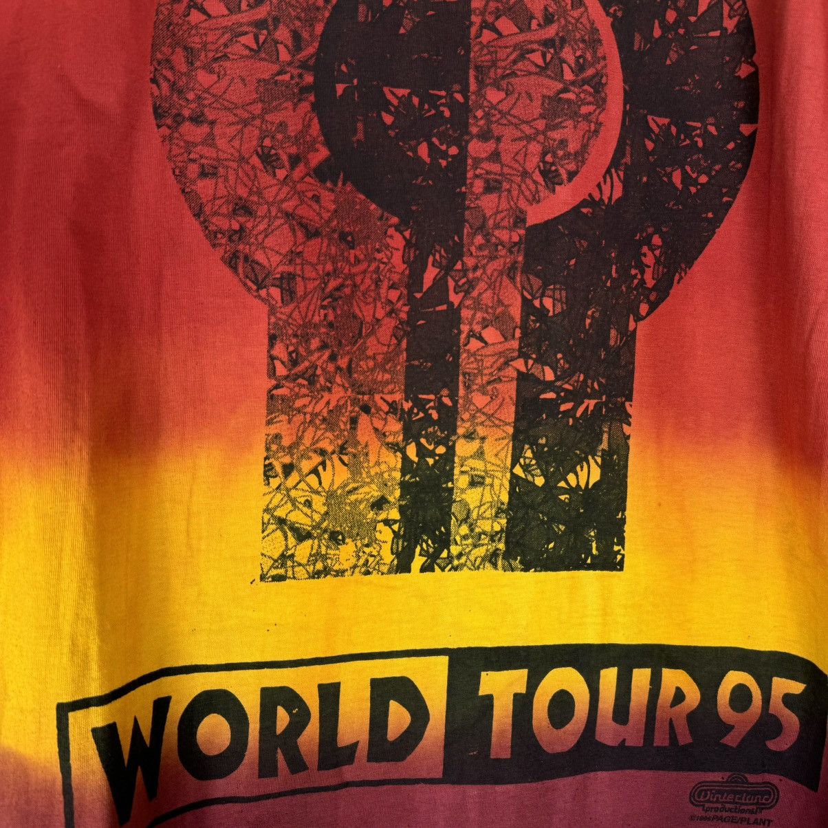 Band Tees Vintage 1995 Jimmy Page Robert Plant Tie Dye Tour T Shirt Size US XL / EU 56 / 4 - 6 Thumbnail