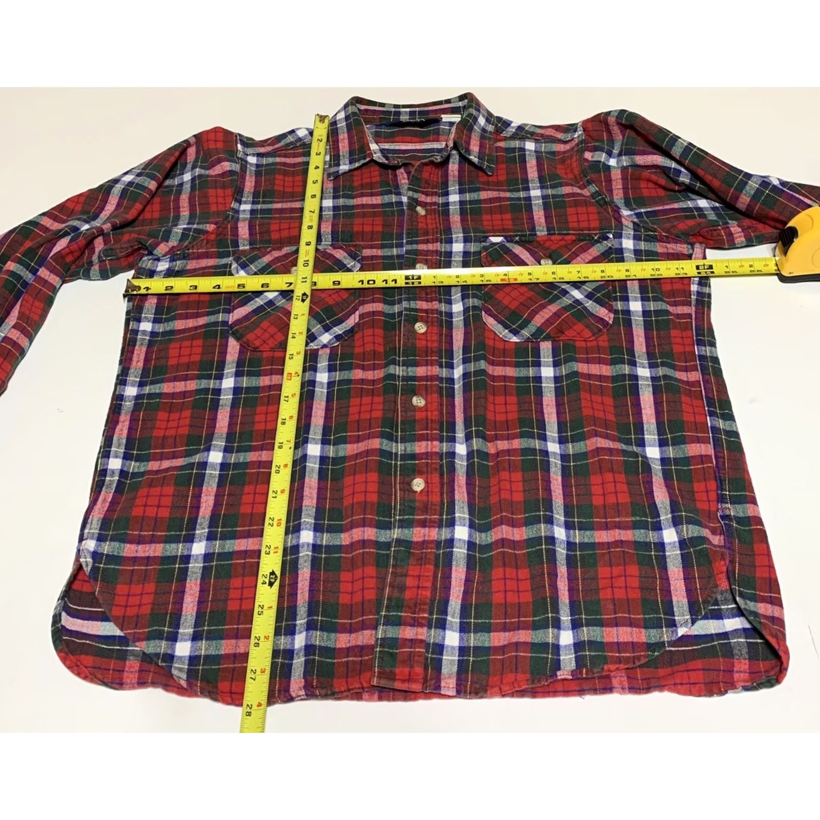 Vintage VINTAGE Woolrich Button-Up Shirt Mens XL/L Red Plaid Flannel Long Sleeve Shirt Size US L / EU 52-54 / 3 - 4 Thumbnail