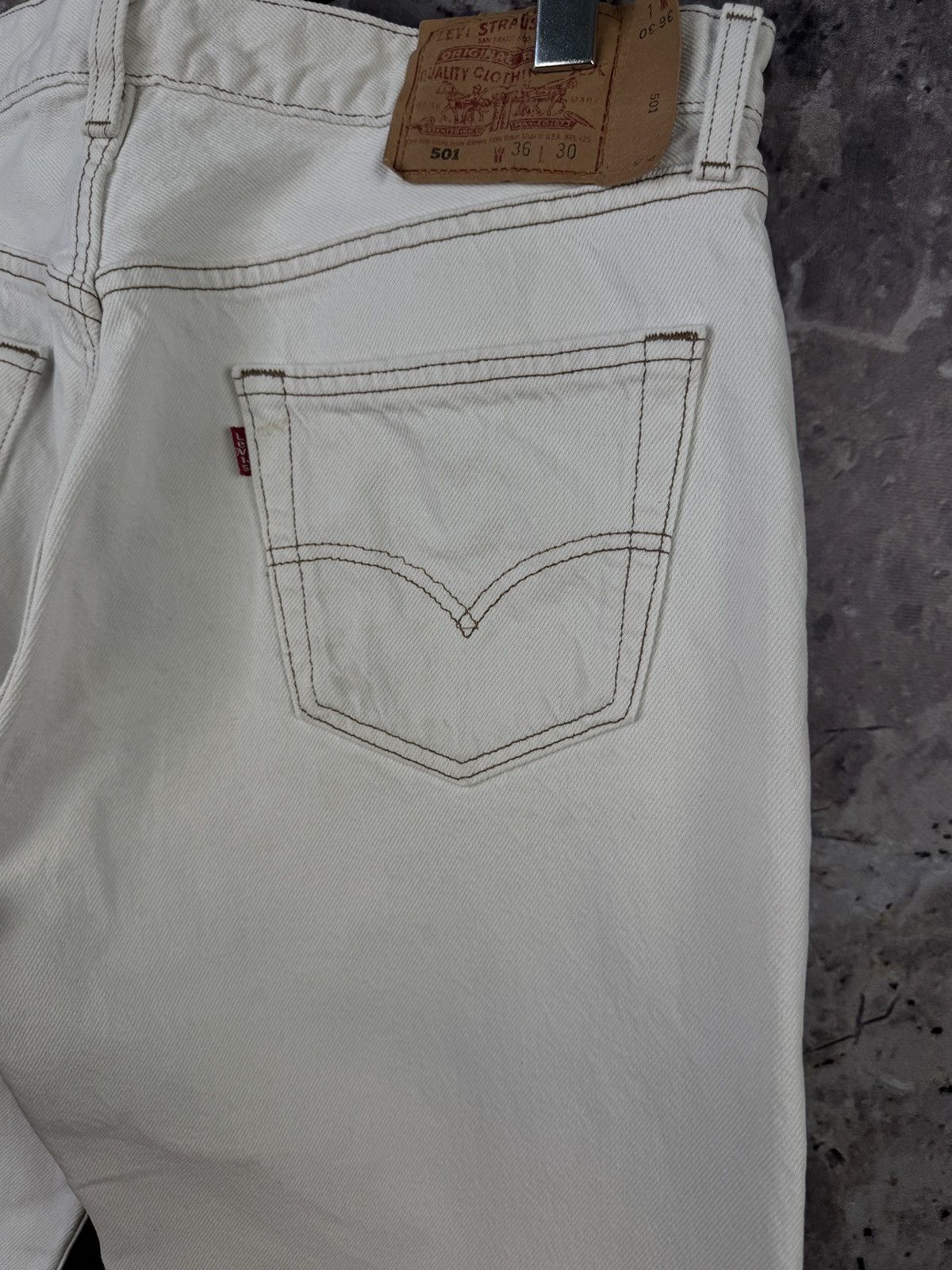 Levi's Men’s Levi’s 501 White Jeans Vintage USA 🇺🇸 Size W36 L30 Size US 36 / EU 52 - 21 Thumbnail