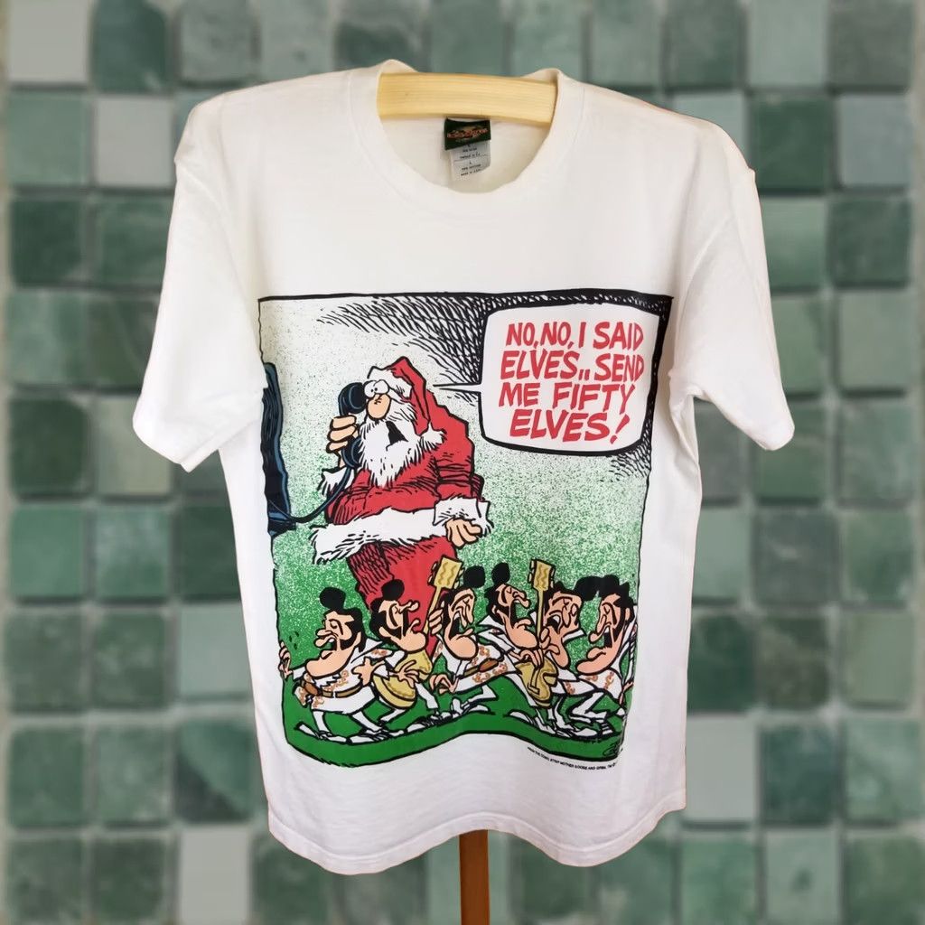 Vintage VINTAGE 94' ELVIS T-SHIRT WHITE COTTON SZ L MENS Size US L / EU 52-54 / 3 - 1 Thumbnail