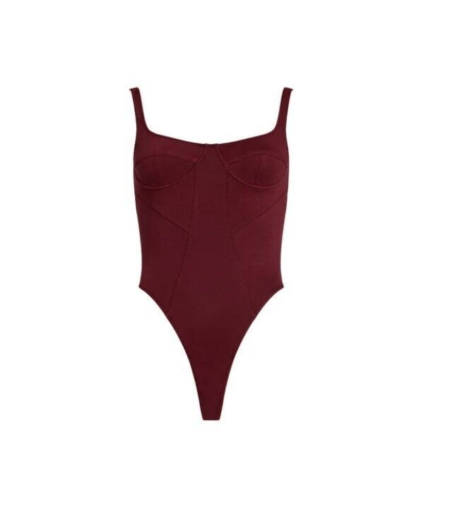 Lioness Lioness Je T'aime Bodysuit Burgundy ( 14 / XL ) Size XL / US 12-14 / IT 48-50 - 3 Thumbnail