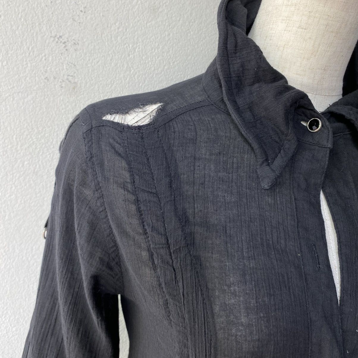 Designer × Japanese Brand GHOST of HARLEM Black Drawstring Bodycon Dress Size S / US 4 / IT 40 - 19 Thumbnail