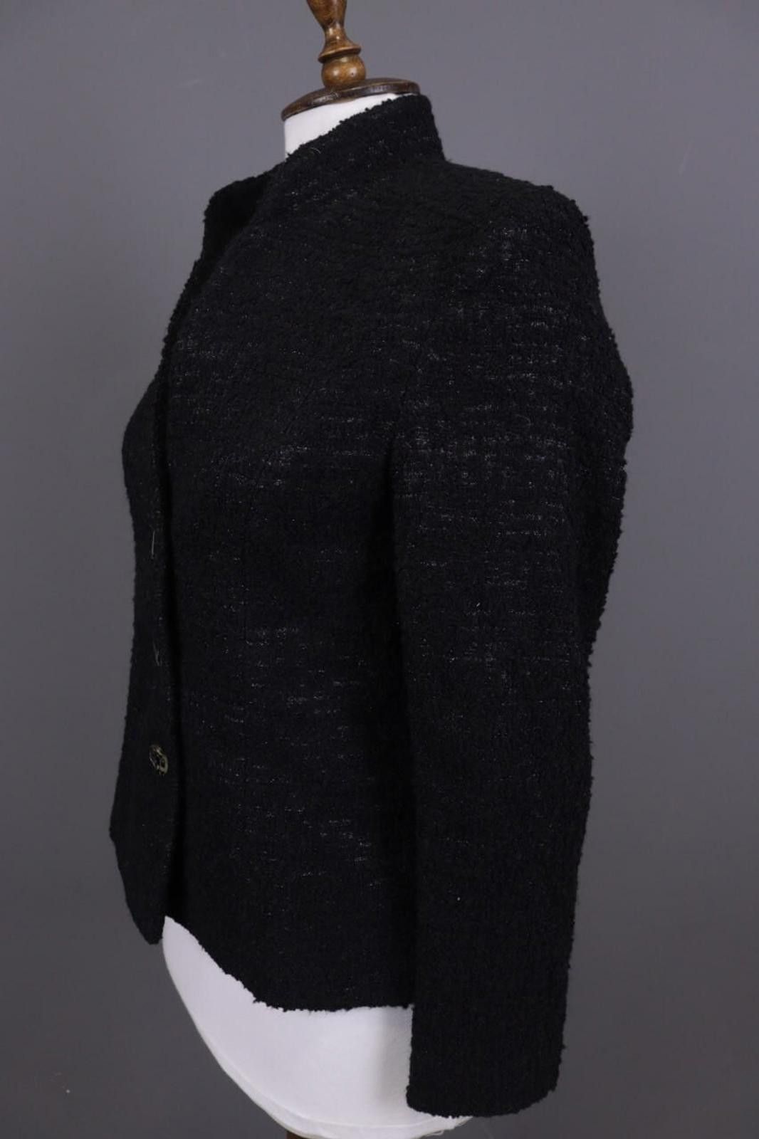 Designer Max Mara Black Baby Camelhair Business Blazer Jacket Size M / US 6-8 / IT 42-44 - 7 Thumbnail