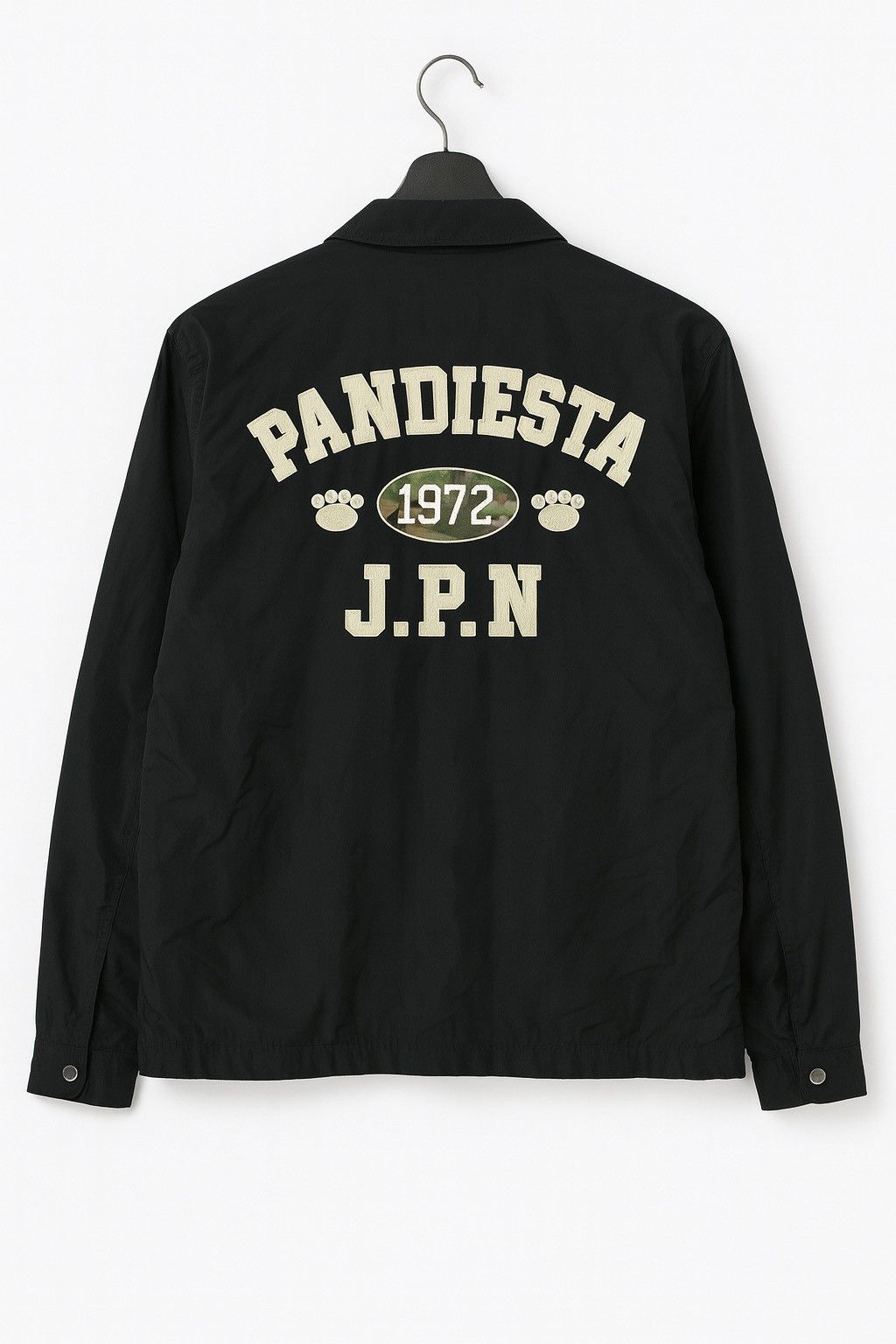 Japanese Brand Pandista Japan Black Coaches Jacket XL – Panda Logo Size US L / EU 52-54 / 3 - 2 Thumbnail