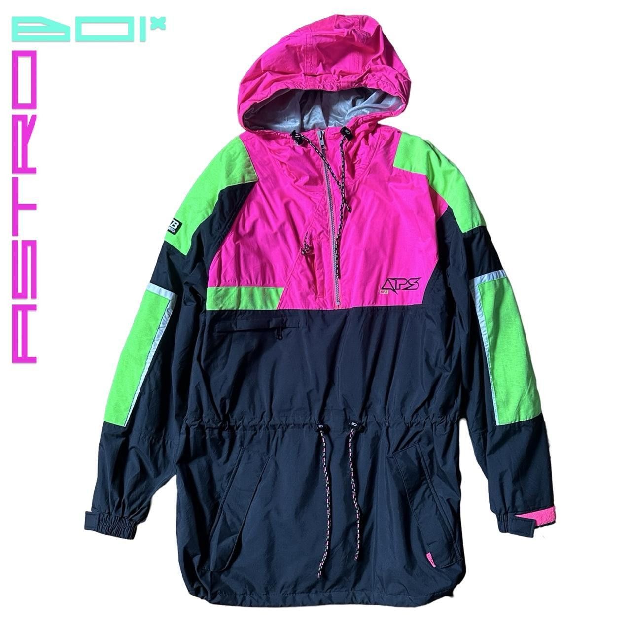 Vintage Vintage APLS Apres Ski Pink & Green Neon Ski Jacket - XL Size US XL / EU 56 / 4 - 1 Thumbnail