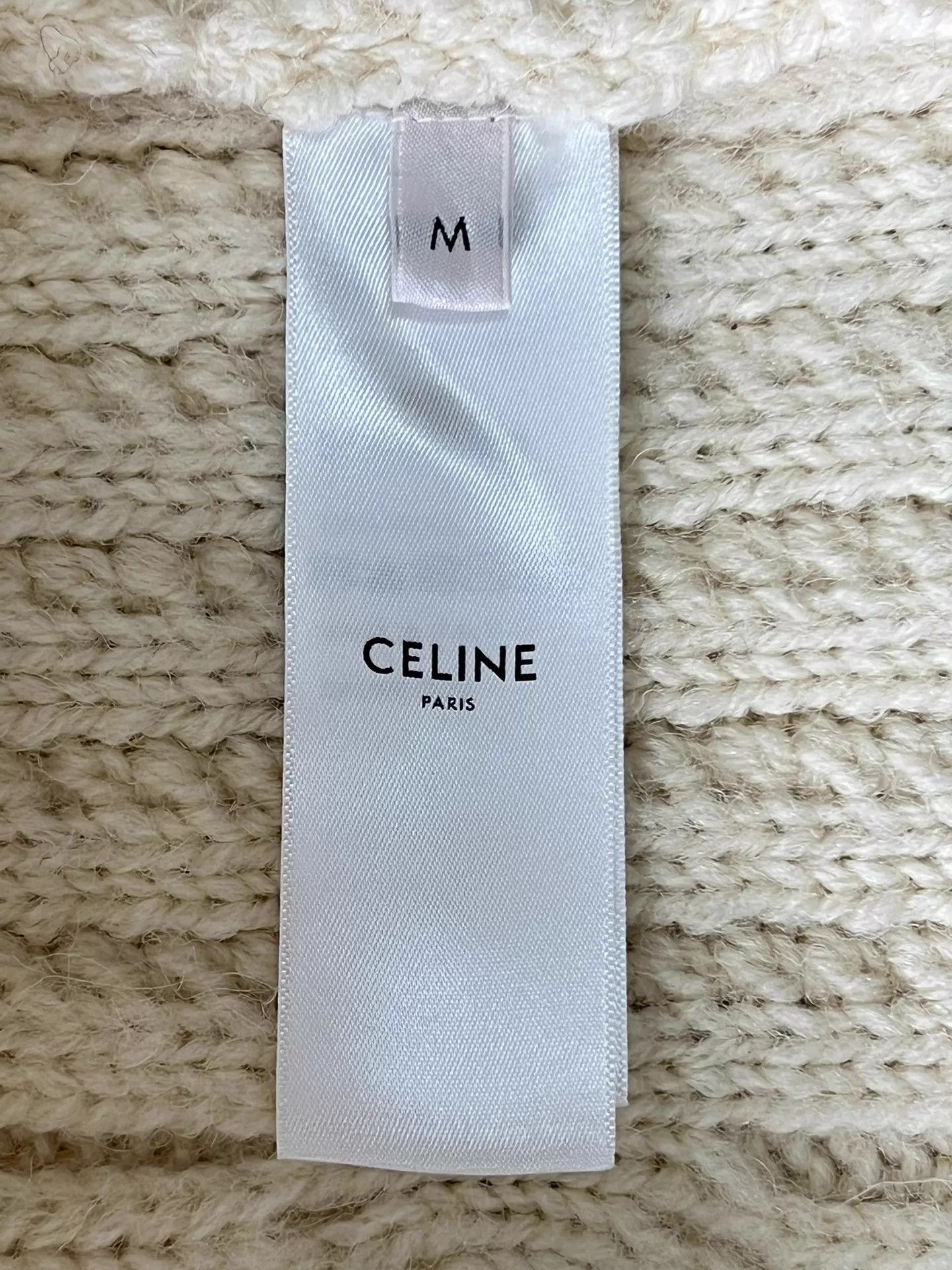 Celine Celine Triomphe Logo White Oversized Wool Sweater M Size M / US 6-8 / IT 42-44 - 6 Thumbnail