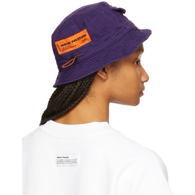 Heron Preston Heron Preston Purple Twill Bucket Hat Adult Unisex S/M NWT Size ONE SIZE - 3 Thumbnail