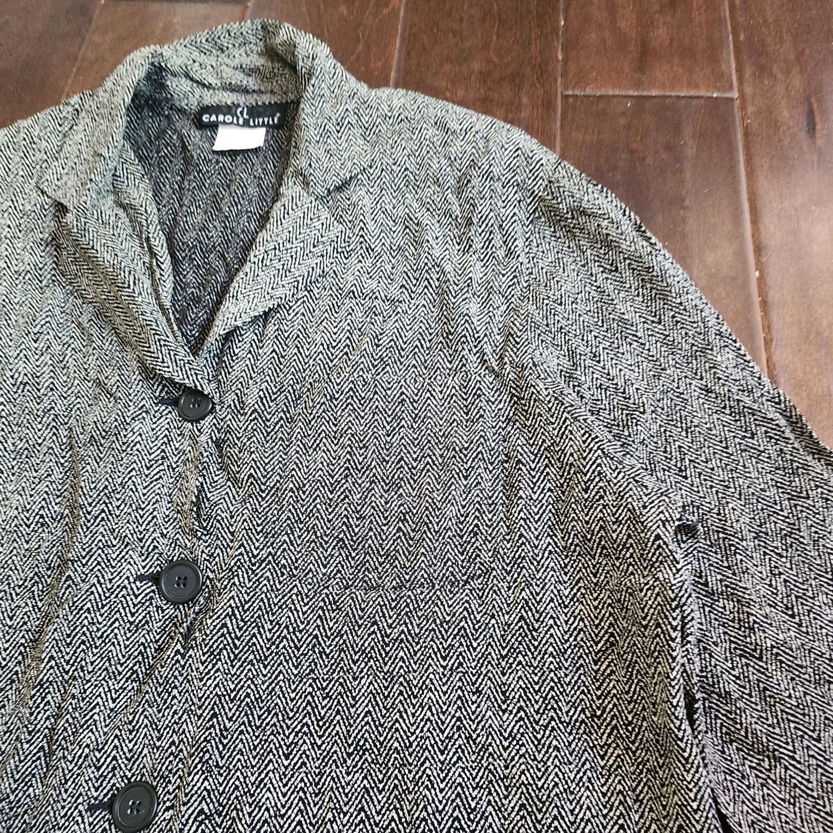 Vintage Carole Little Jacket Womens 8 Gray Women Long Sleeve Button Size Size M / US 6-8 / IT 42-44 - 7 Thumbnail
