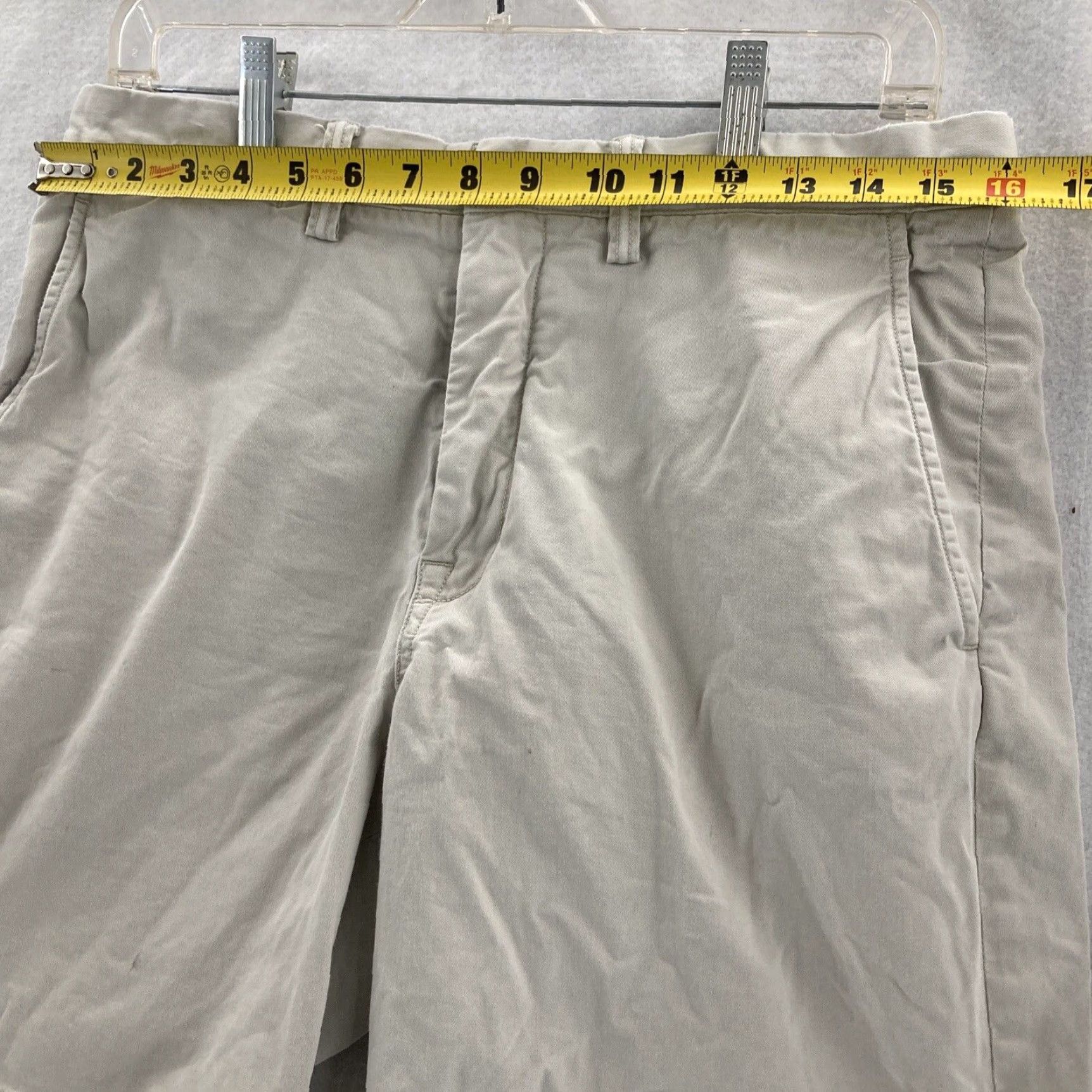 Polo Ralph Lauren Polo Ralph Lauren Chino Shorts Mens 32 Ivory Canvas Belt Loops 5-Pocket Regular Fit Casual 8" Inseam Size US XS / EU 42 / 0 - 3 Thumbnail