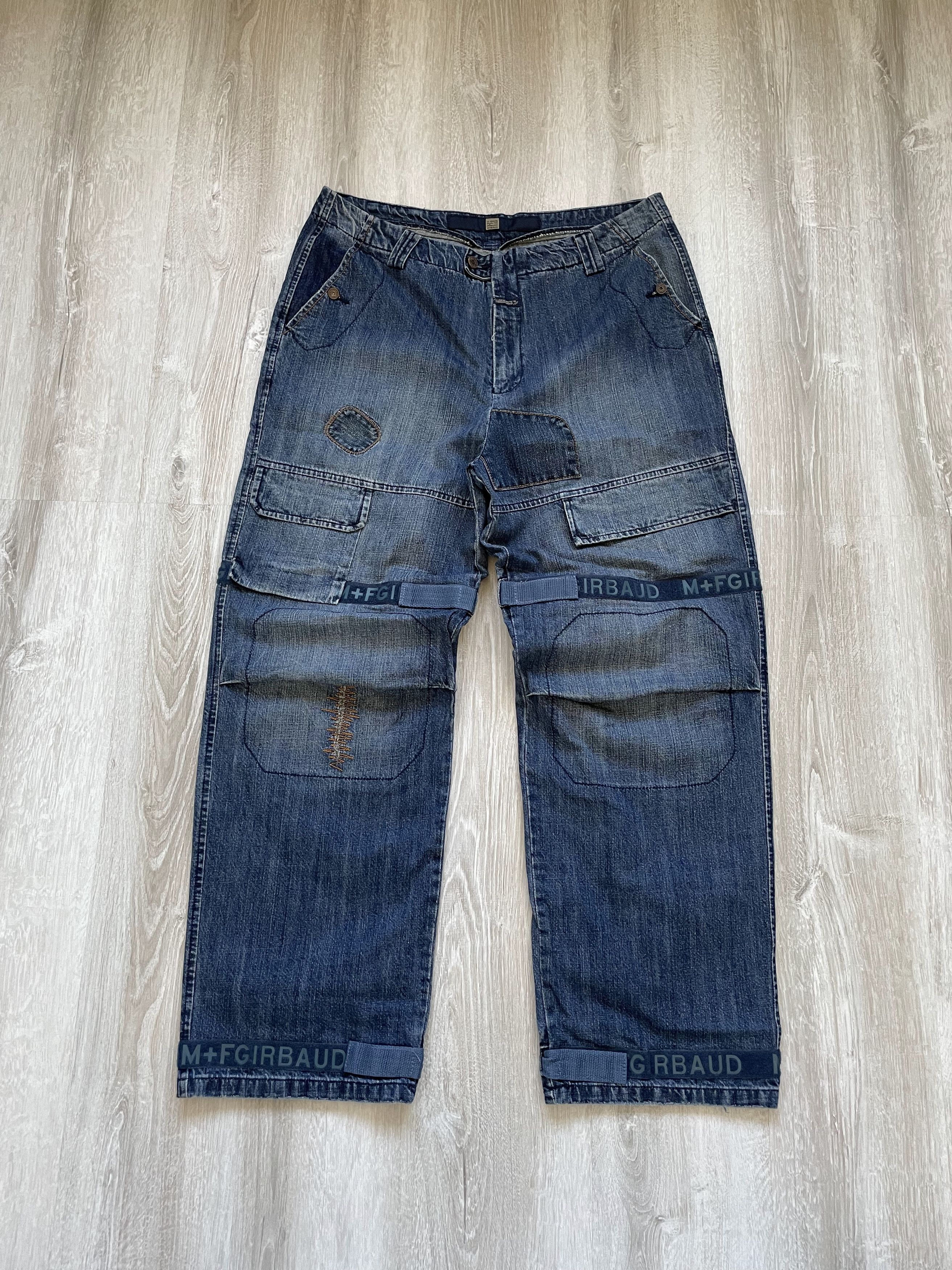 Le Grande Bleu (L.G.B.) Vintage Marithe Francois Girbaud Tape Straps Baggy Pants Size US 40 / EU 56 - 1 Thumbnail