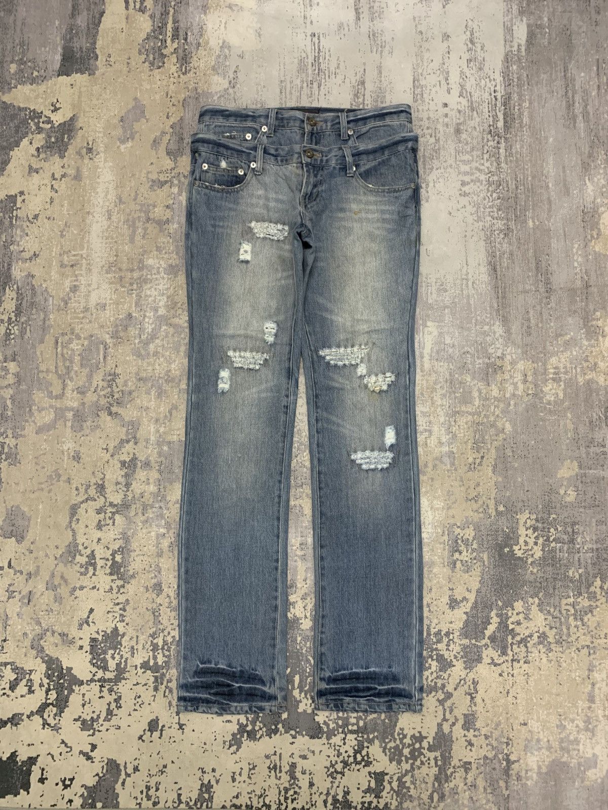 Japanese Brand Zerosail Japanese Brand Double Waist Punk Denim Size US 32 / EU 48 - 1 Thumbnail