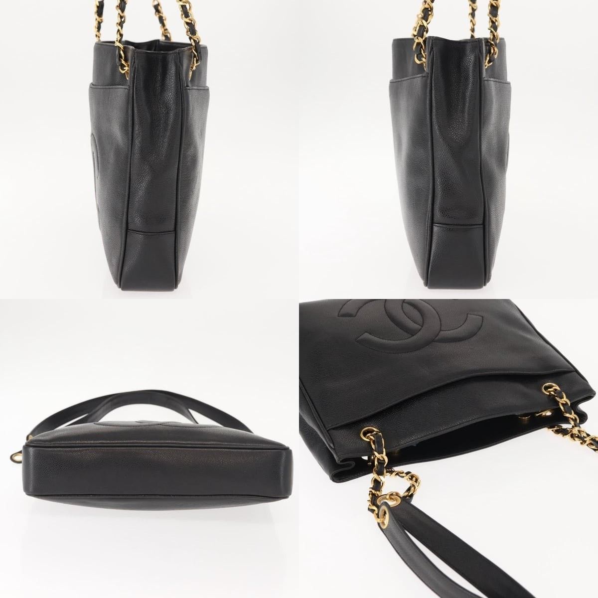 Chanel Chanel Caviar Skin Black Gold CC Tote Size ONE SIZE - 3 Thumbnail