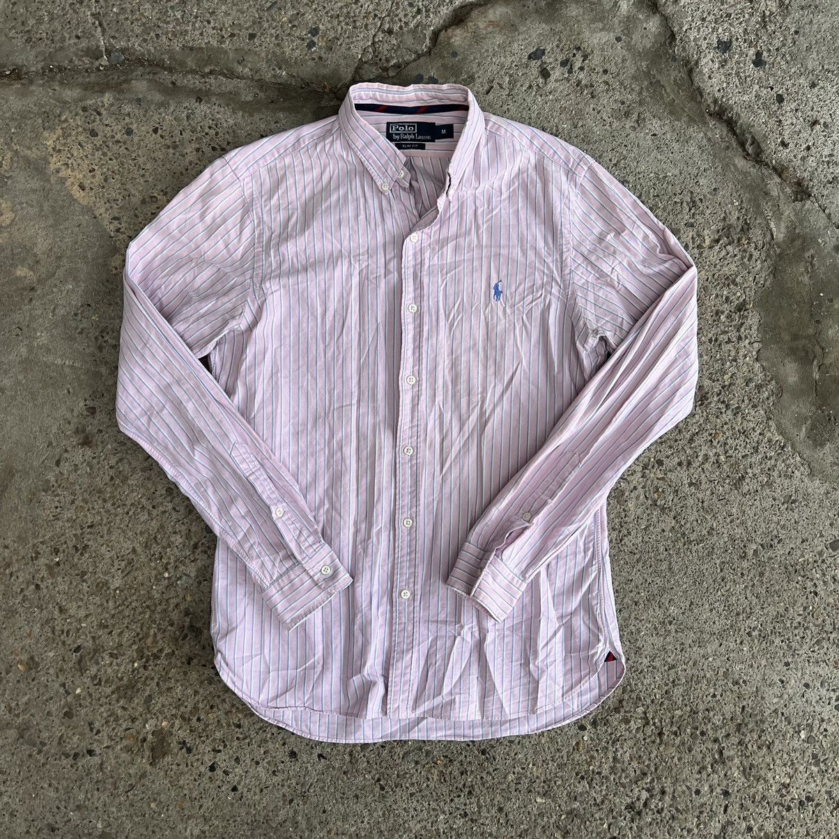 Polo Ralph Lauren × Vintage 🎠Men’s Vintage 90s Shirt Button Up Striped Luxury Tee🎠 Size US M / EU 48-50 / 2 - 1 Thumbnail