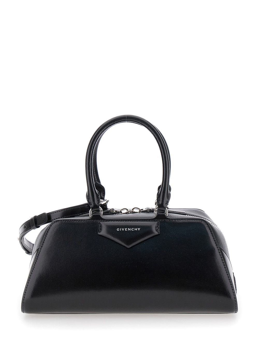 Givenchy Black Small 'Antigona East West' Handbag with Adjustable and Removable Shoulder Strap and Lettering Logo on the Front in Leather for Women Size ONE SIZE - 1 Thumbnail