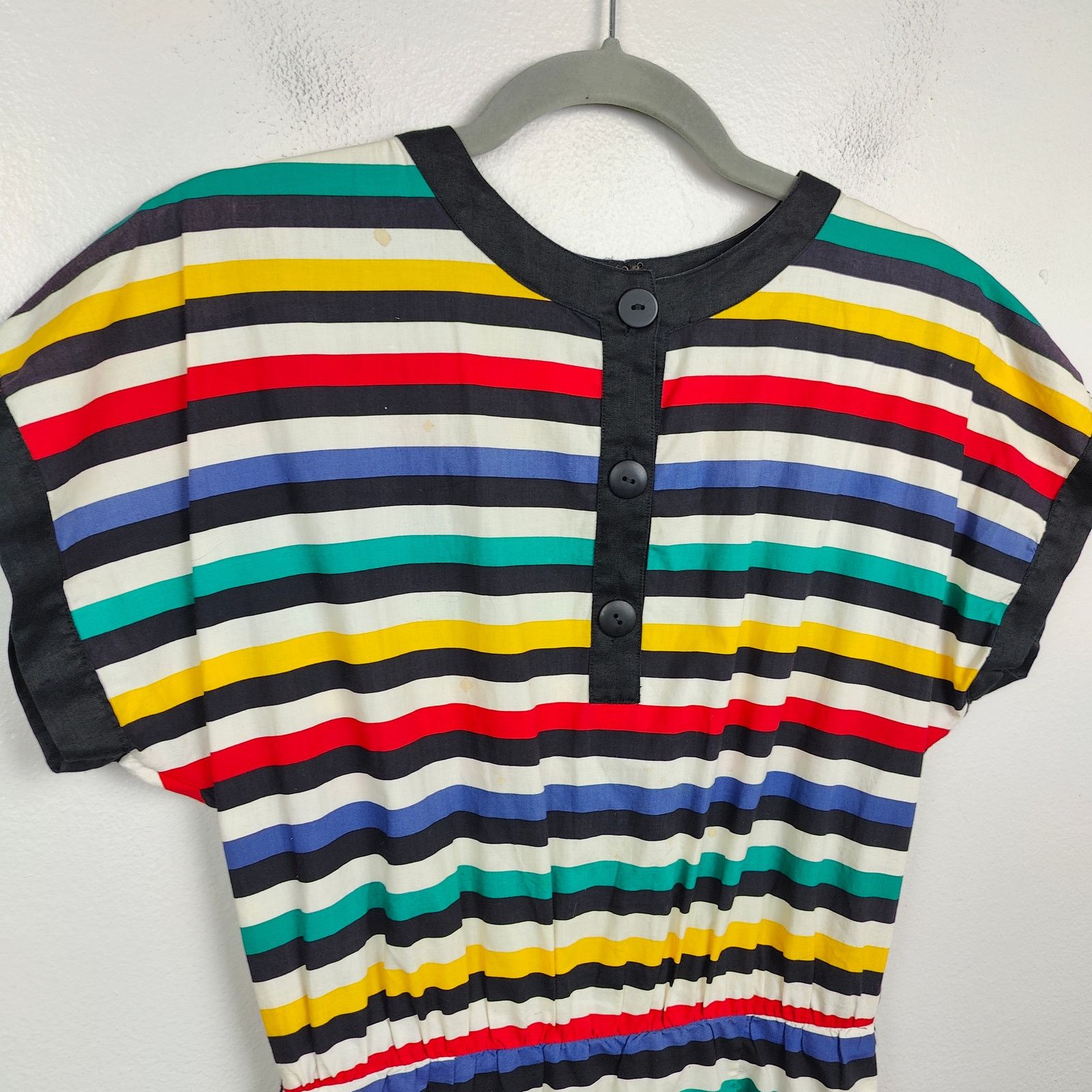 Other Vintage Joan Leslie by Kasper Dress Striped Floral Dress 6 Size M / US 6-8 / IT 42-44 - 2 Thumbnail