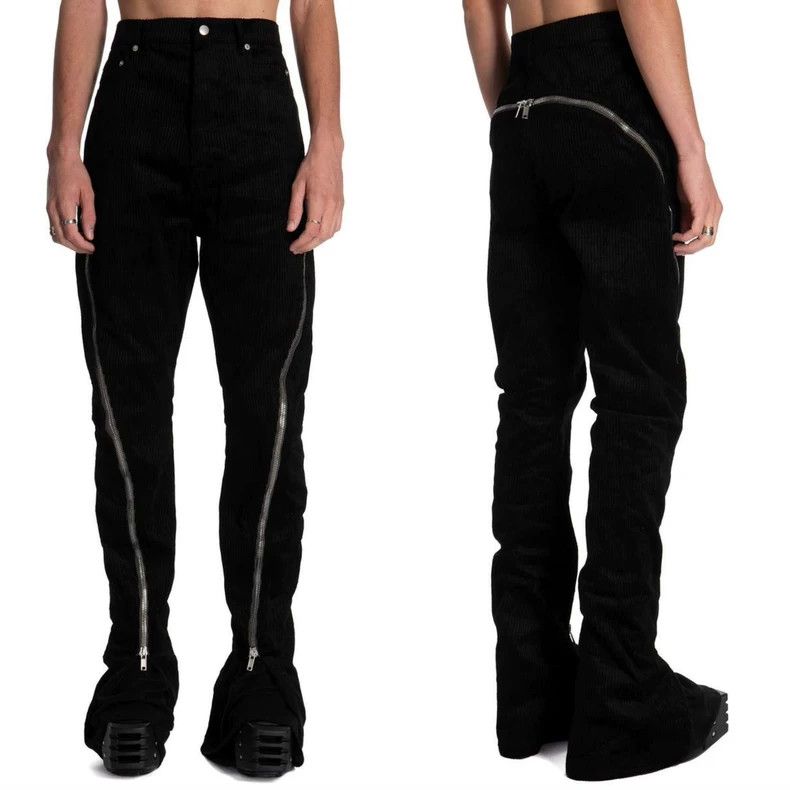 Rick Owens Rick Owens 22FW Black Corduroy Zip Pants Size US 29 - 4 Thumbnail