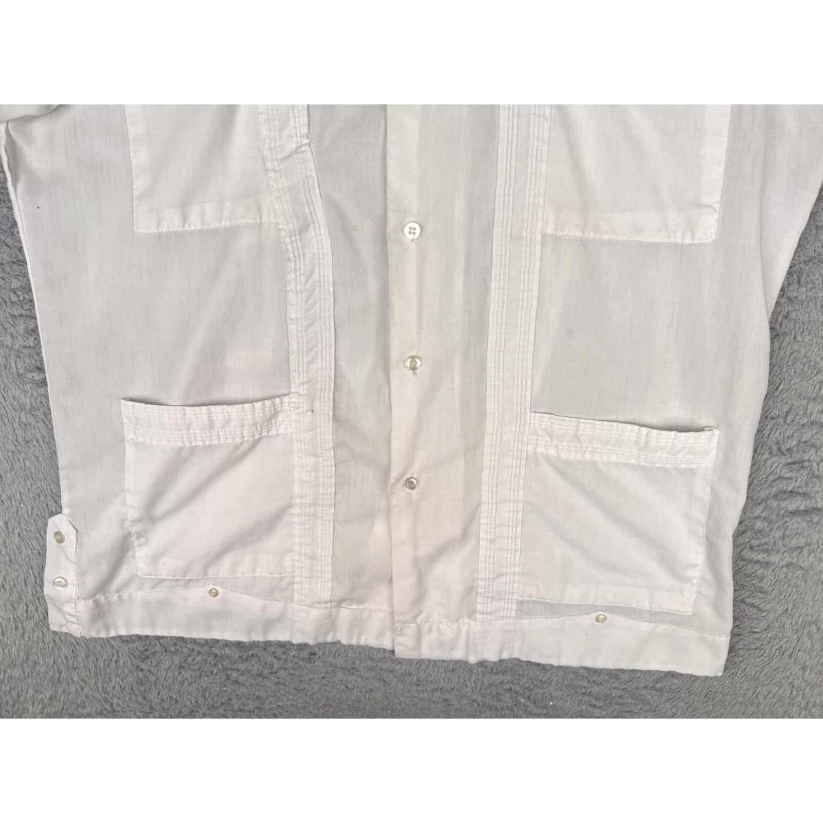 Vintage Weekender Shirt Mens Large White Short Sleeve Guayabera Button Pockets Casual Size US L / EU 52-54 / 3 - 5 Thumbnail