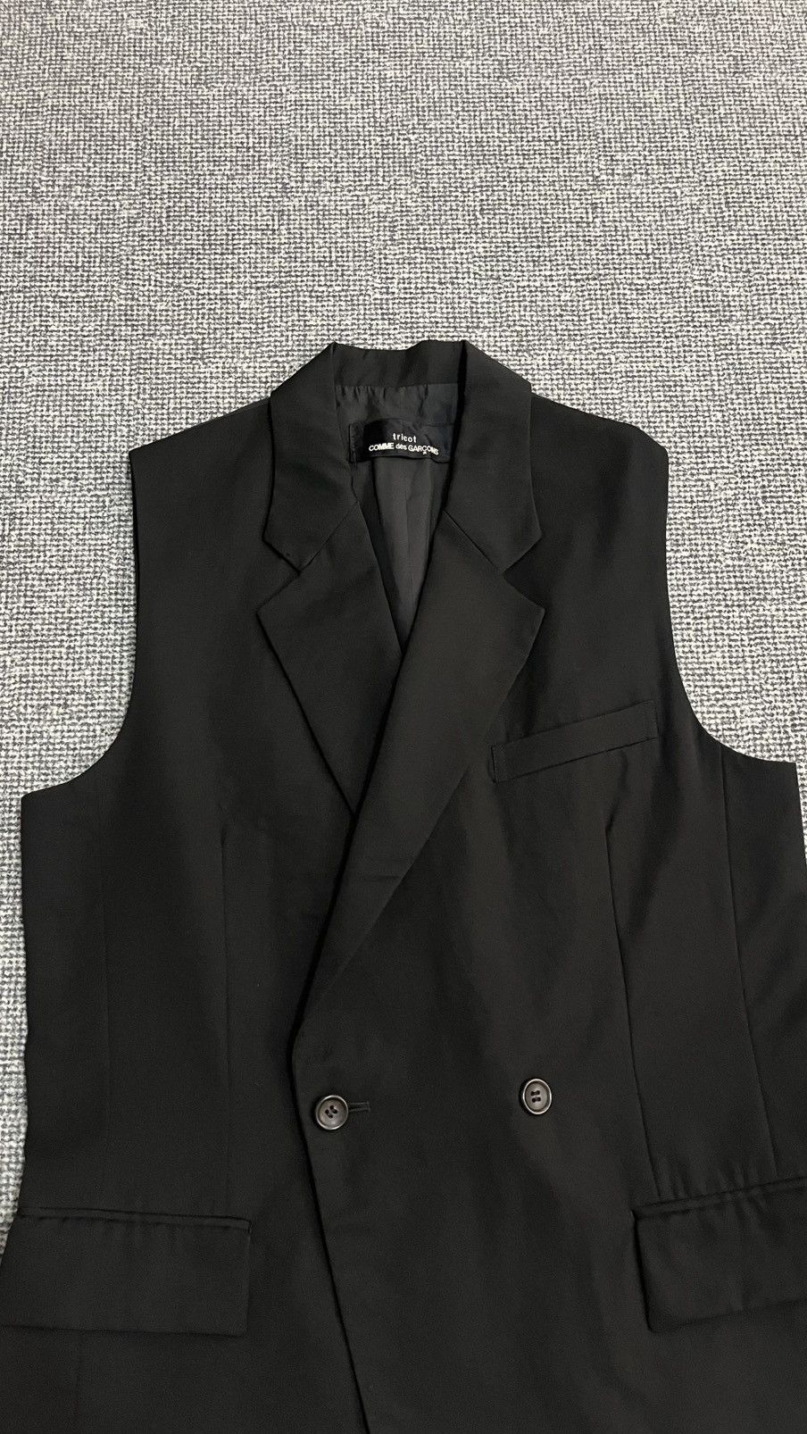 Comme des Garcons Vintage 90s Comme des garcons wool asymmetric vest Size 38R - 3 Thumbnail