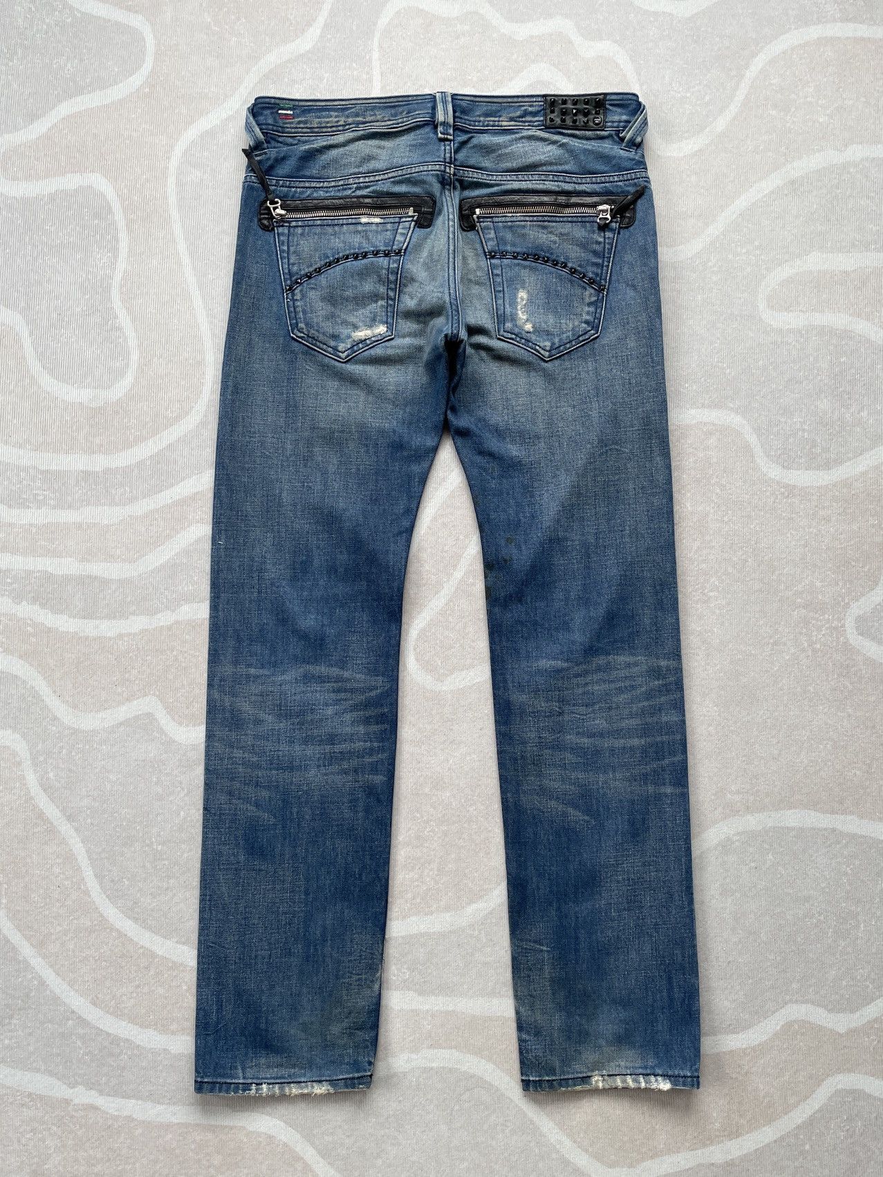 Diesel Diesel Slammer Stud Denim (P108) Size US 34 / EU 50 - 2 Thumbnail