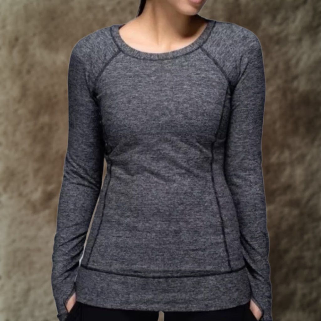 Lululemon Lululemon Race Your Pace Long Sleeve Shirt Women’s Size 4 Black Striped Slim Raglan Reflective Pocket Size S / US 4 / IT 40 - 1 Thumbnail