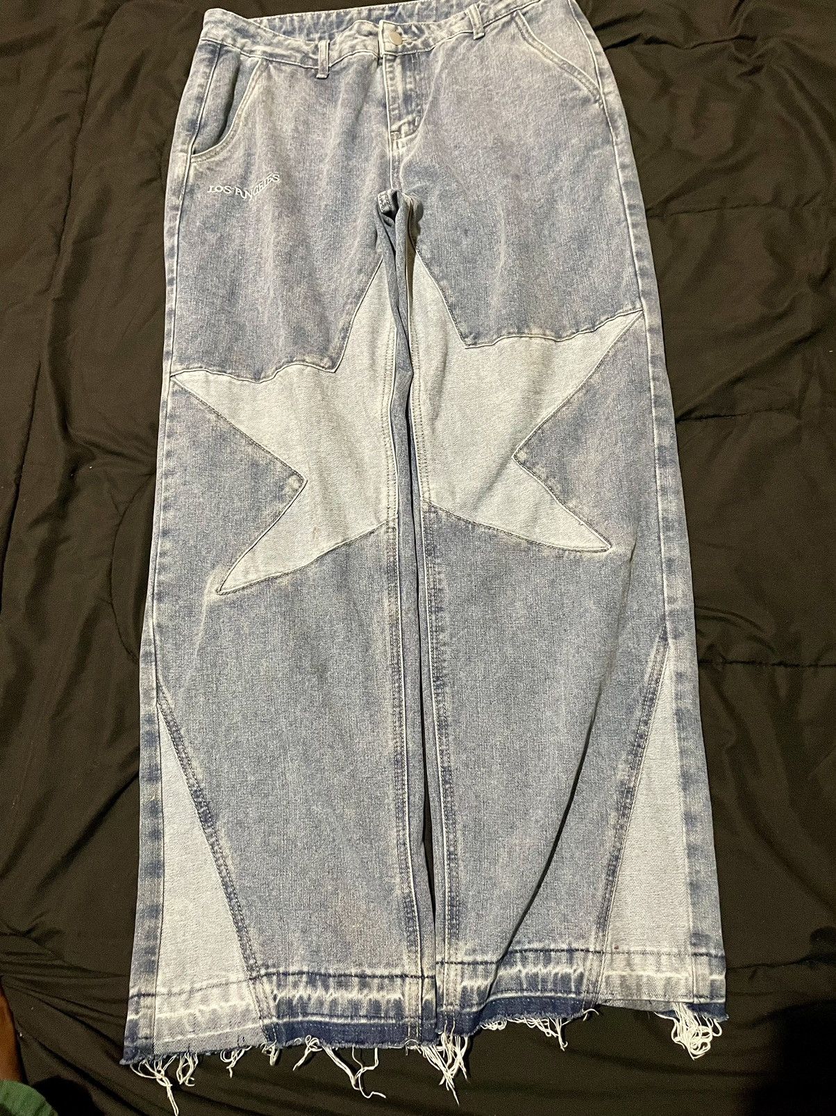 Los Angeles Apparel × Vintage Over Size Denim LOS ANGELES distressed jeans Size US 38 / EU 54 - 3 Thumbnail