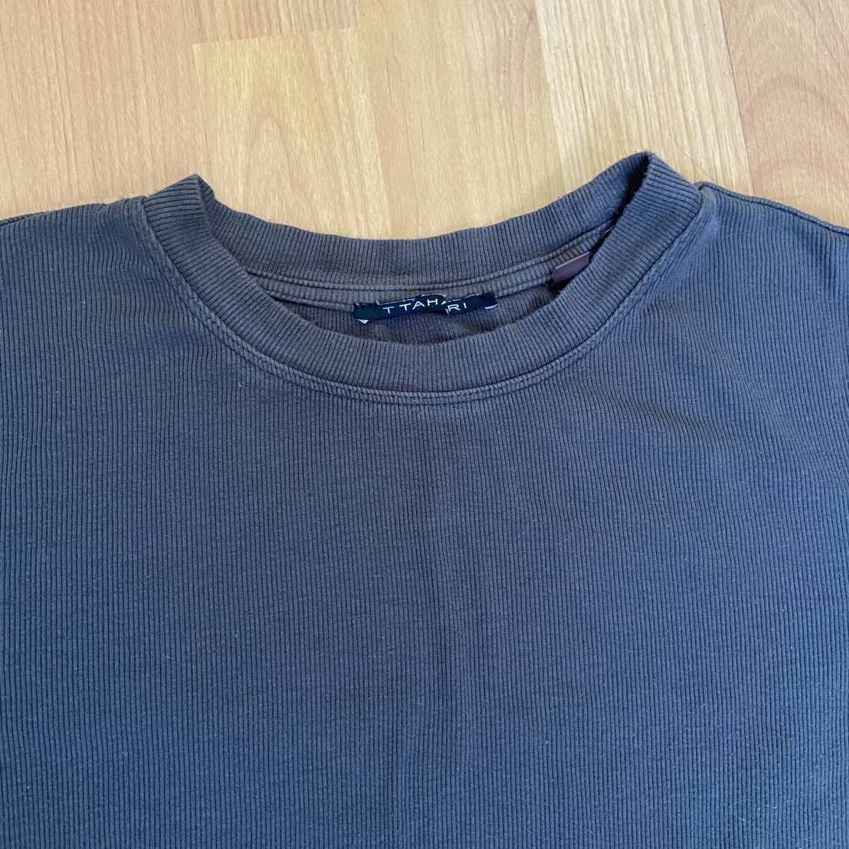 Elie Tahari Tahari Dark Green Ribbed Long Sleeve Shirt Women’s Medium Size M / US 6-8 / IT 42-44 - 4 Thumbnail